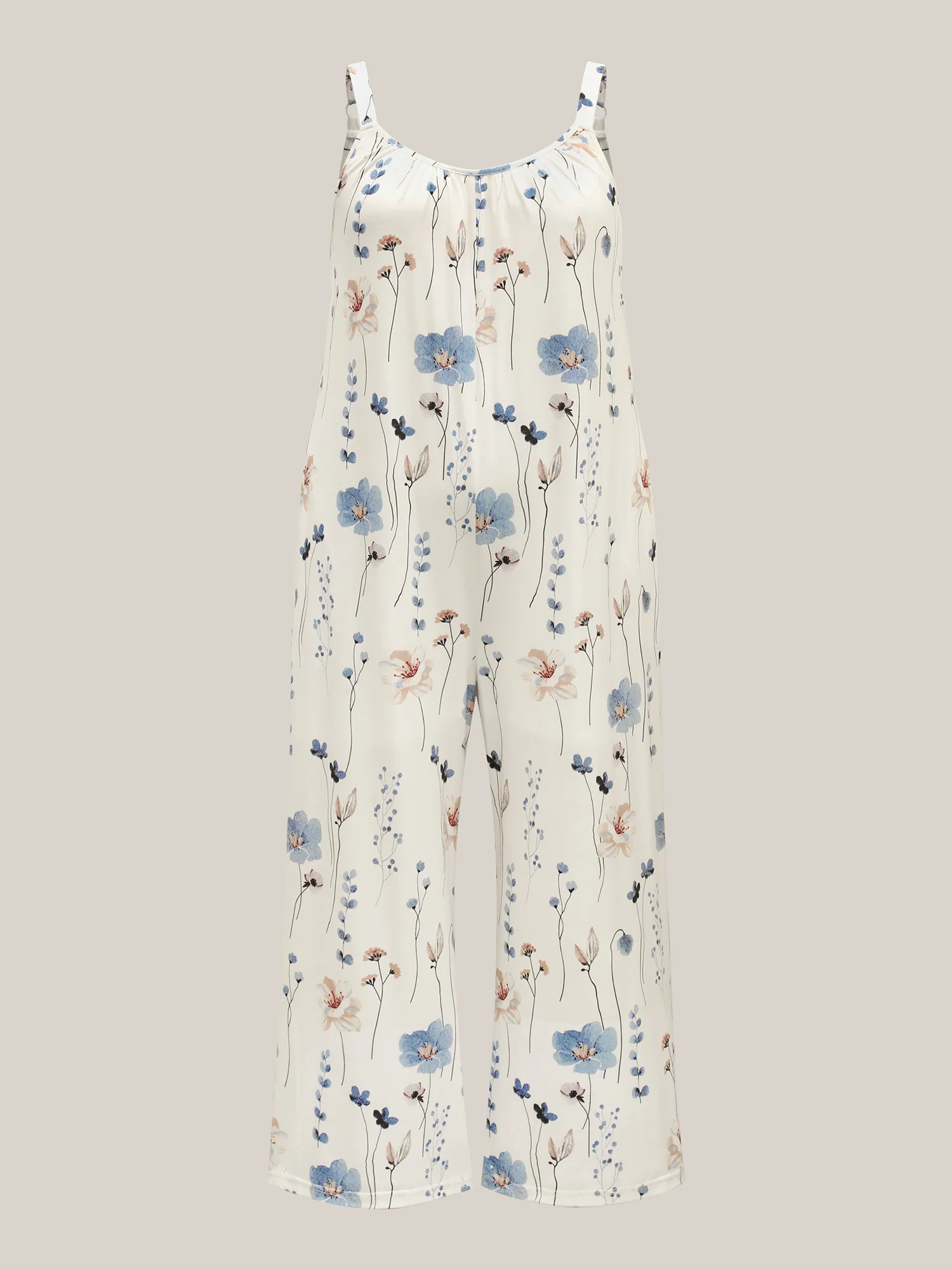 Stretchy Lined Floral Print Cami Jumpsuit - Image 5