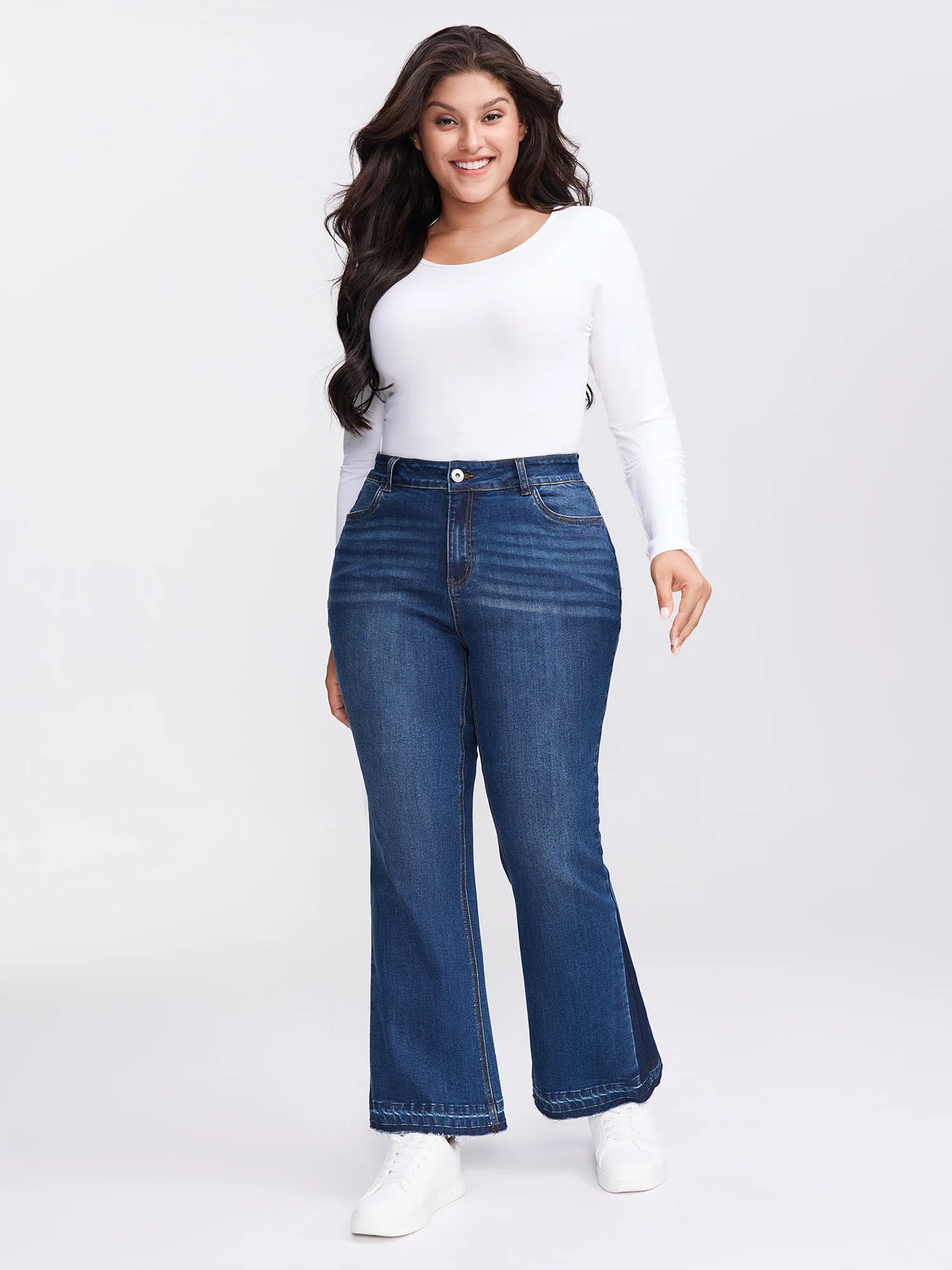 Stretchy Mid-Rise Bootcut Jeans - Image 2