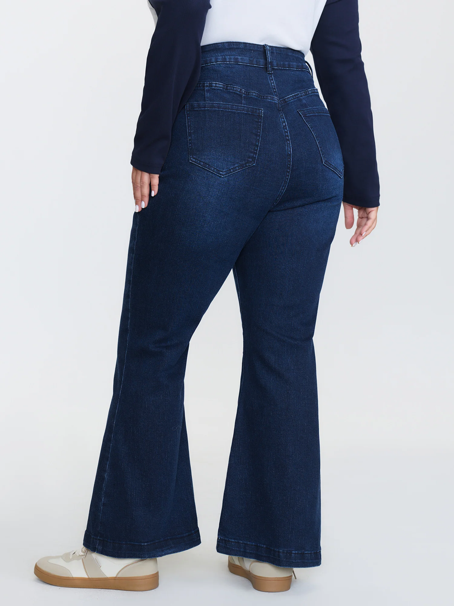 Stretchy Mid-Rise Bootcut Jeans - Image 4