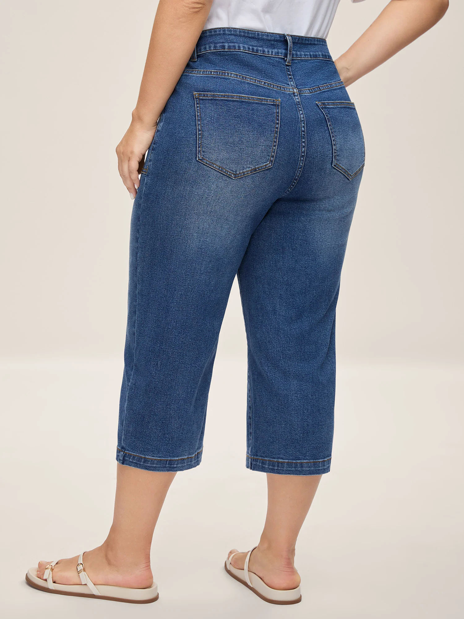 Classic Moderate Stretch Capri Length Jeans - Image 2