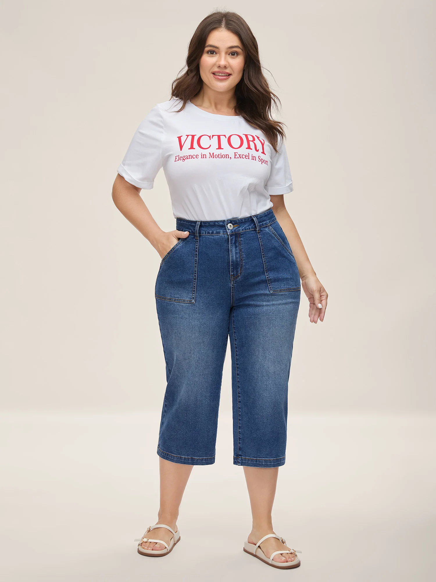 Classic Moderate Stretch Capri Length Jeans - Image 4