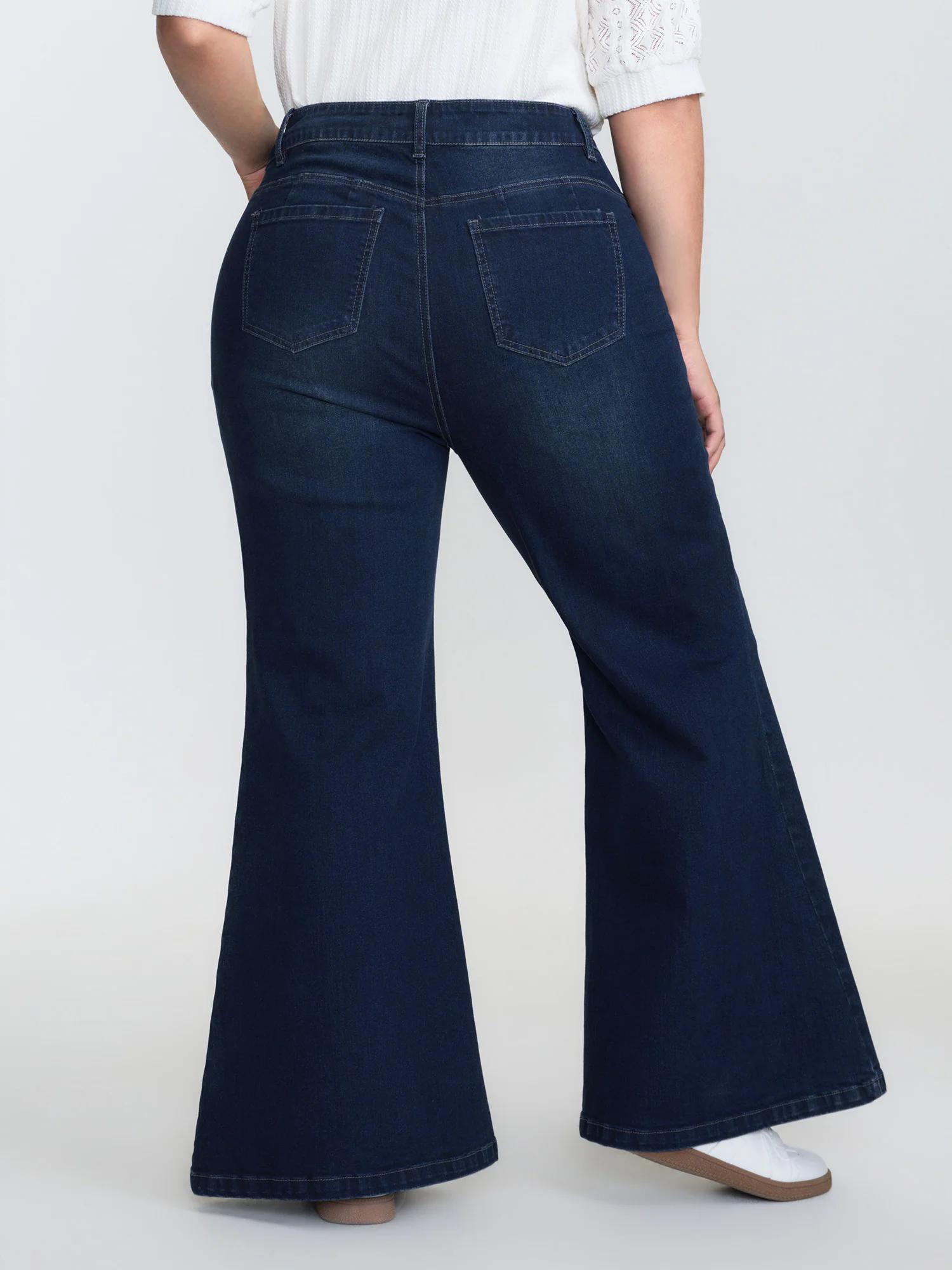 Stretchy Mid-Rise Flared Jeans - Image 5