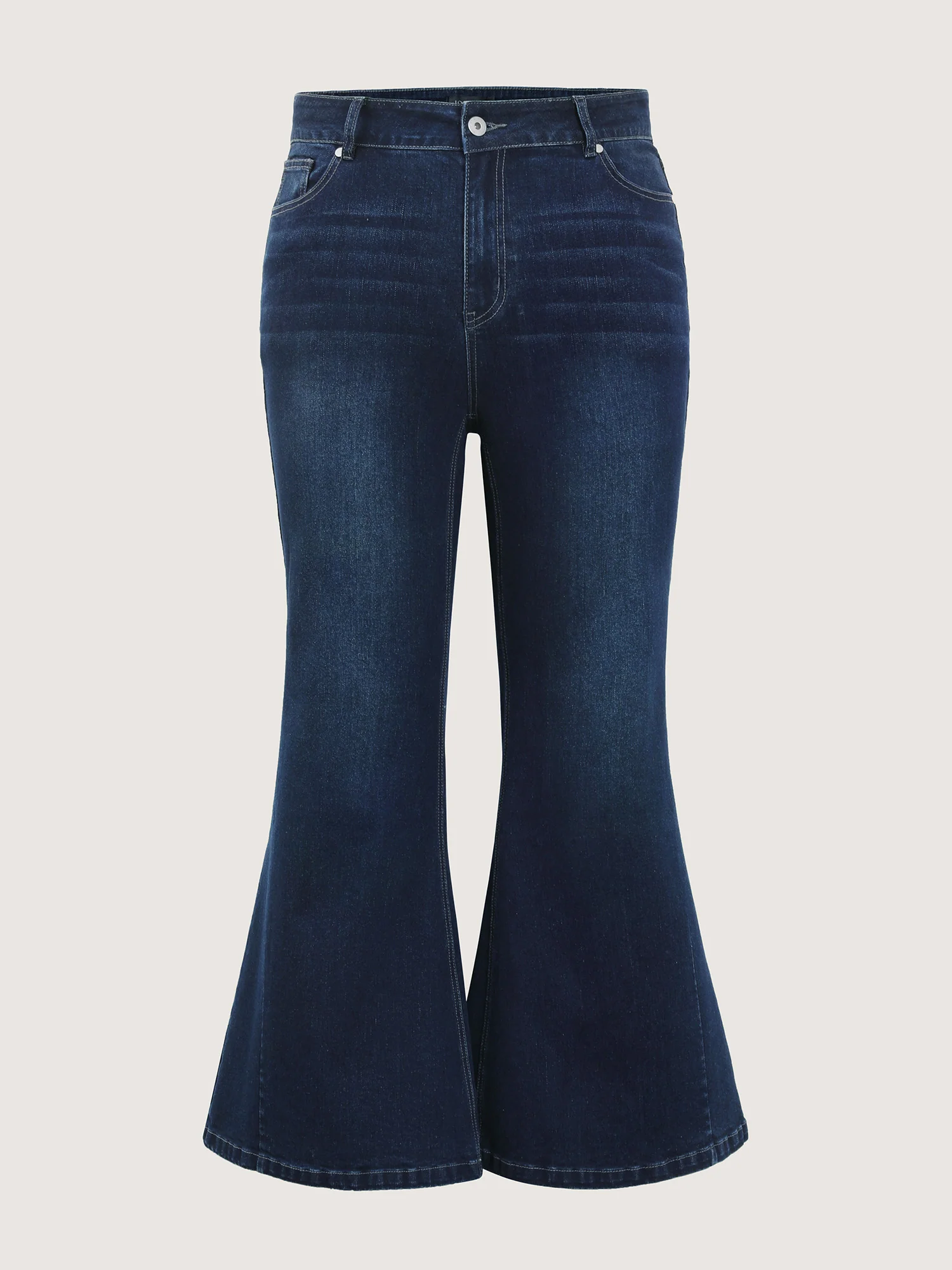 Stretchy Mid-Rise Flared Jeans - Image 8