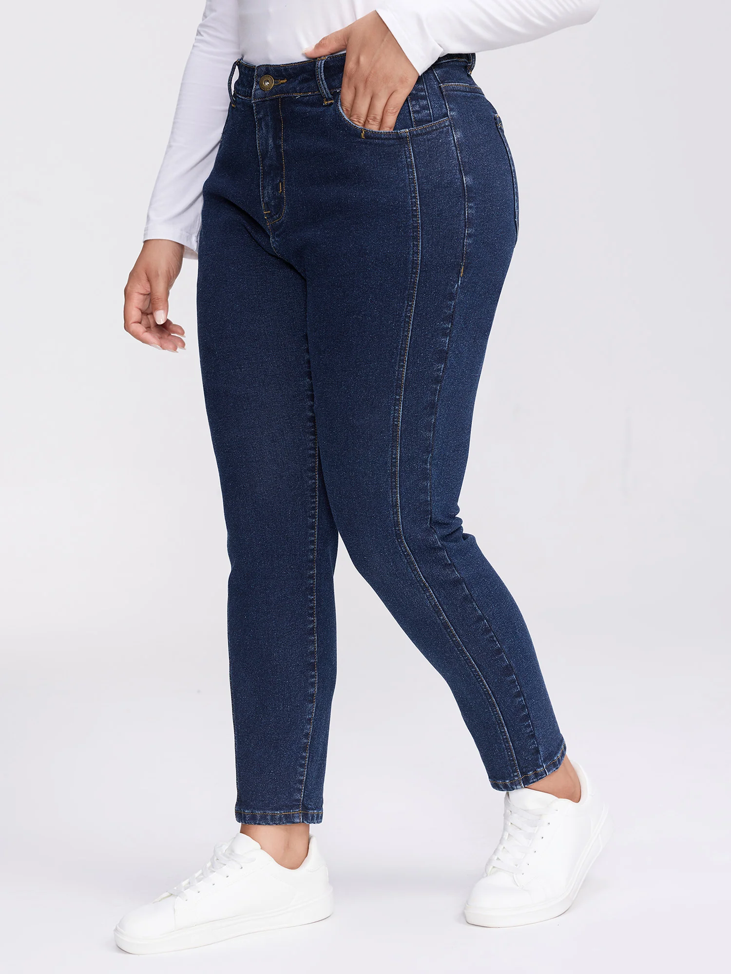 Curve Friendly Skinny-Fit High-Rise Jeans