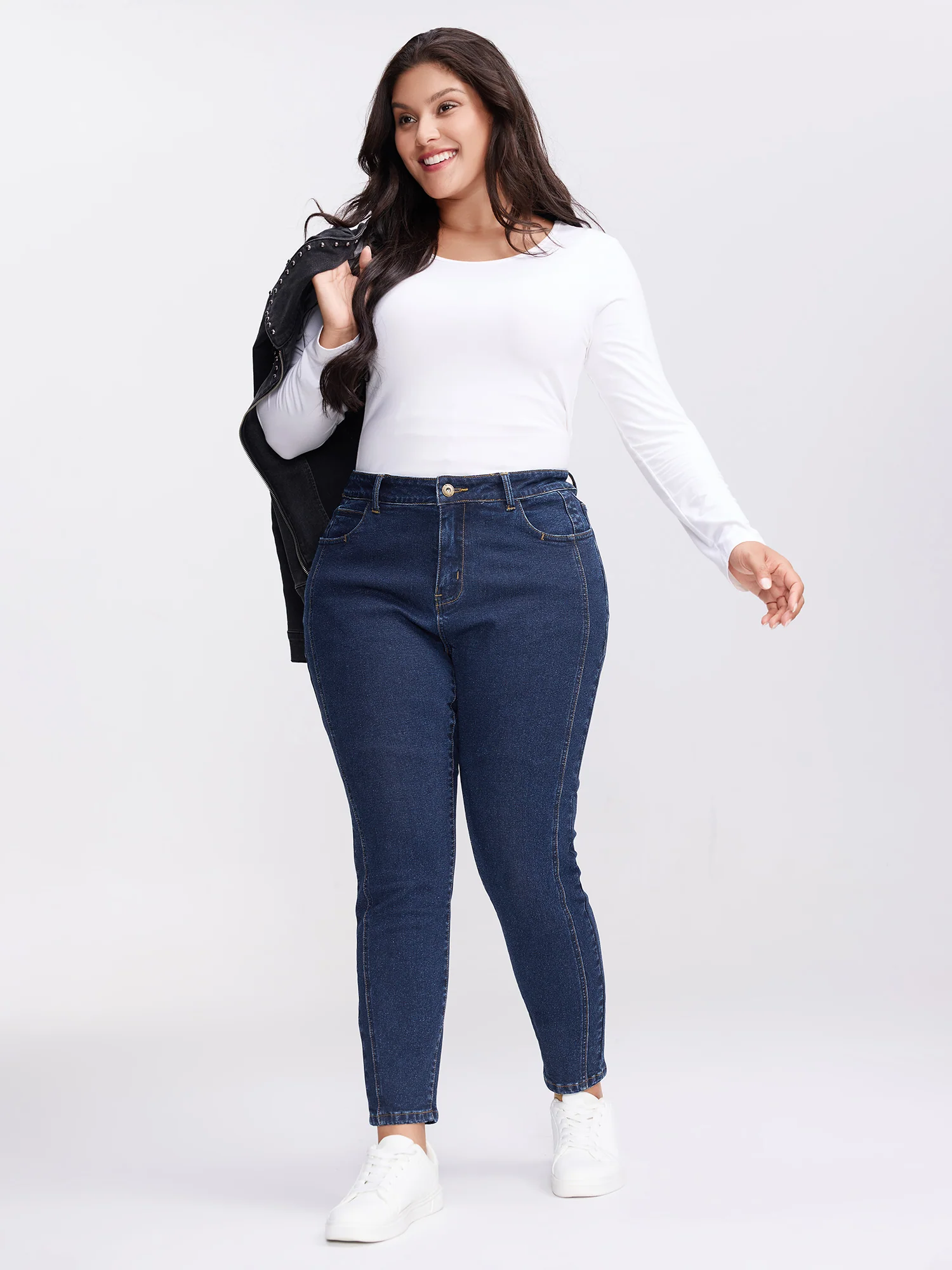 Curve Friendly Skinny-Fit High-Rise Jeans - Image 2