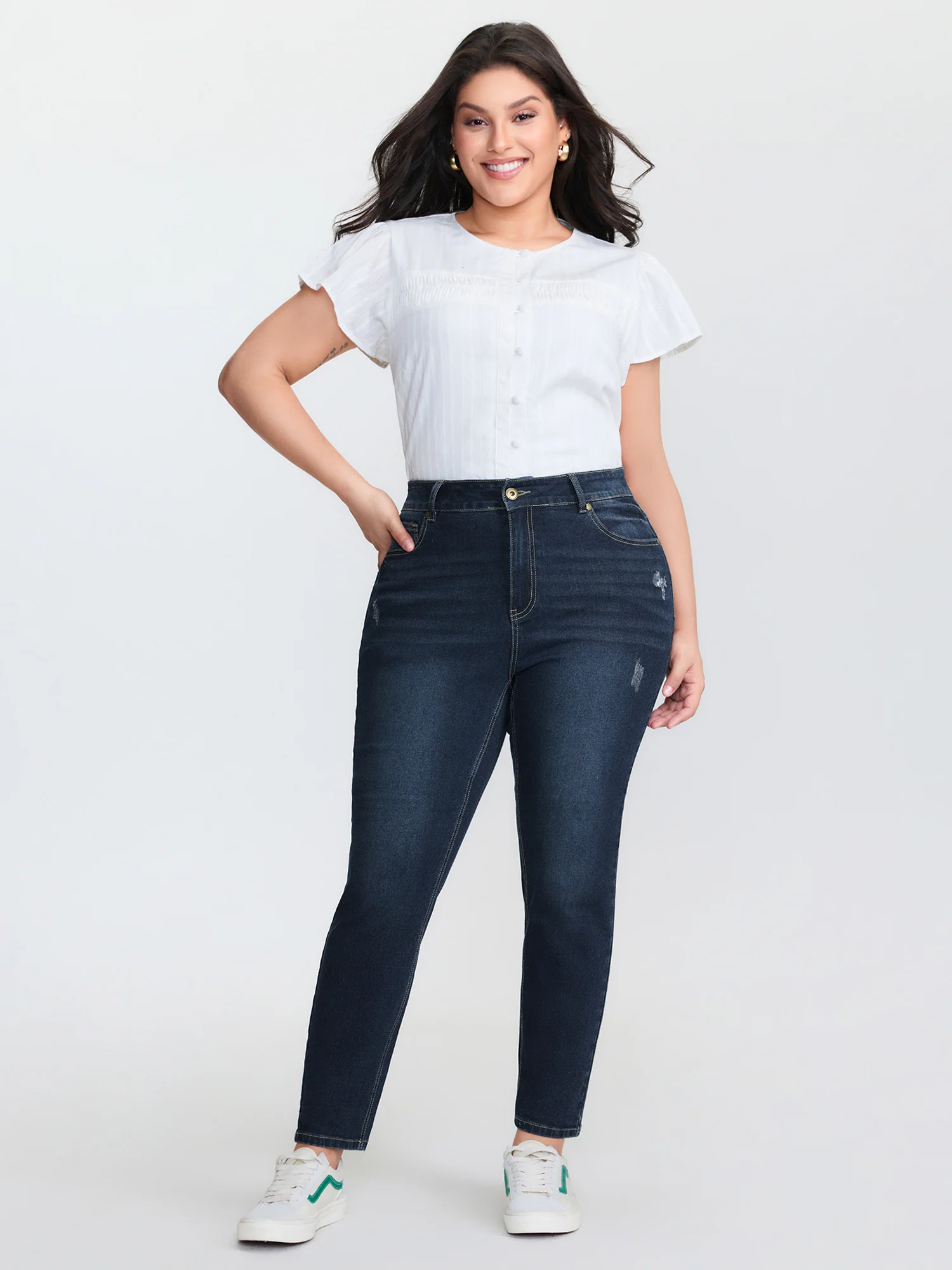 Stretchy Mid-Rise Skinny Fit Jeans - Image 2