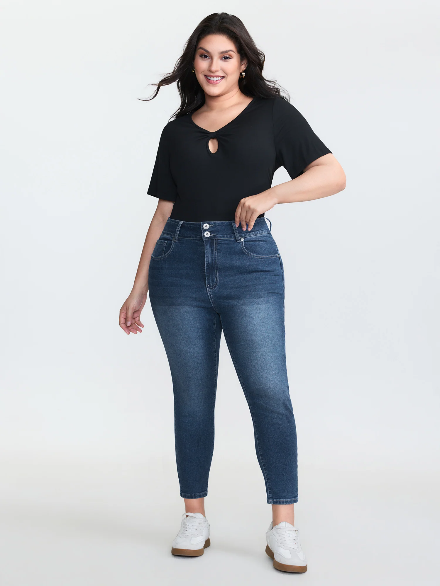 Stretchy Mid-Rise Skinny-Fit Jeans - Image 2