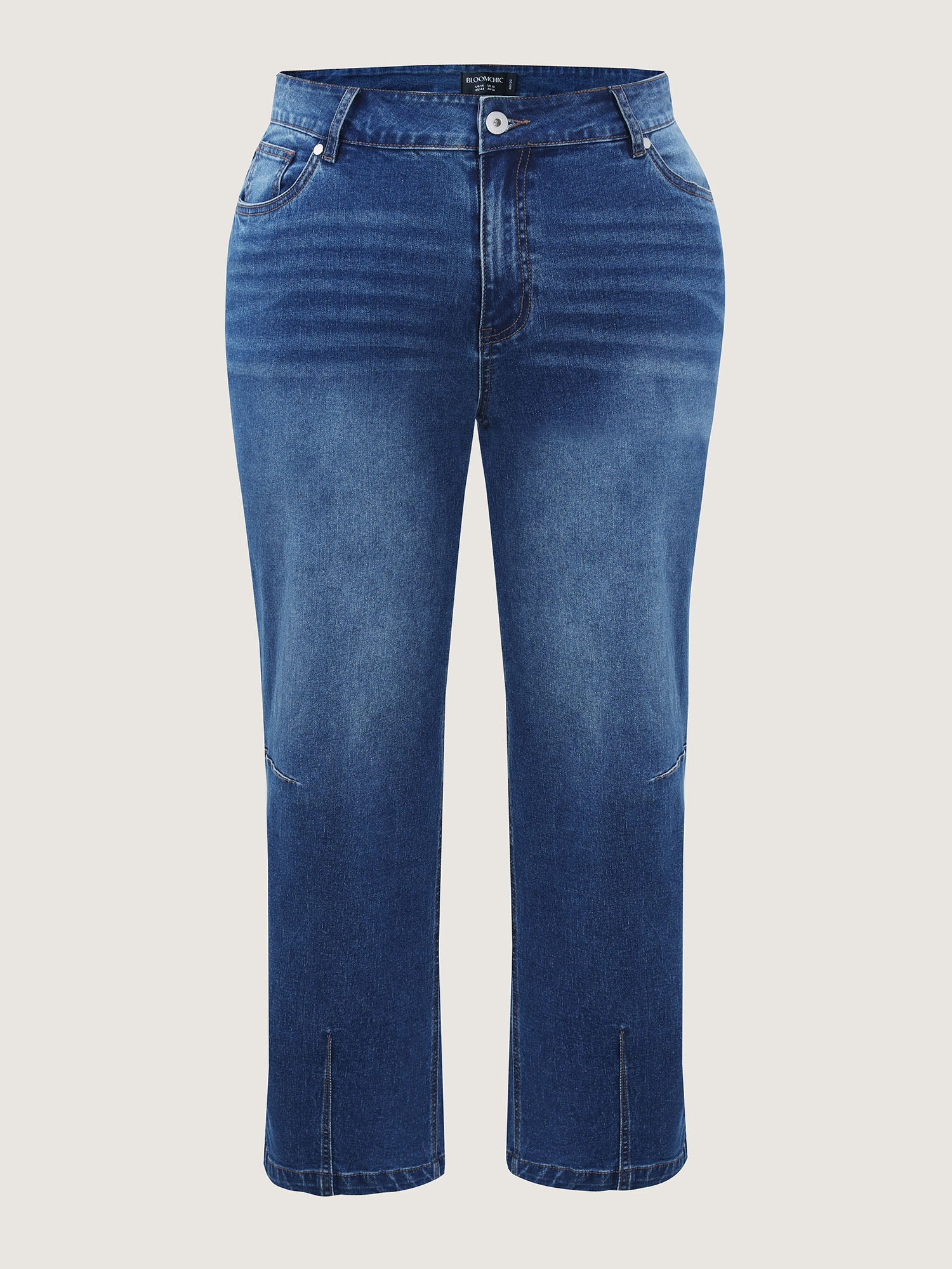 Stretchy Mid-Rise Straight-Leg Jeans - Image 8