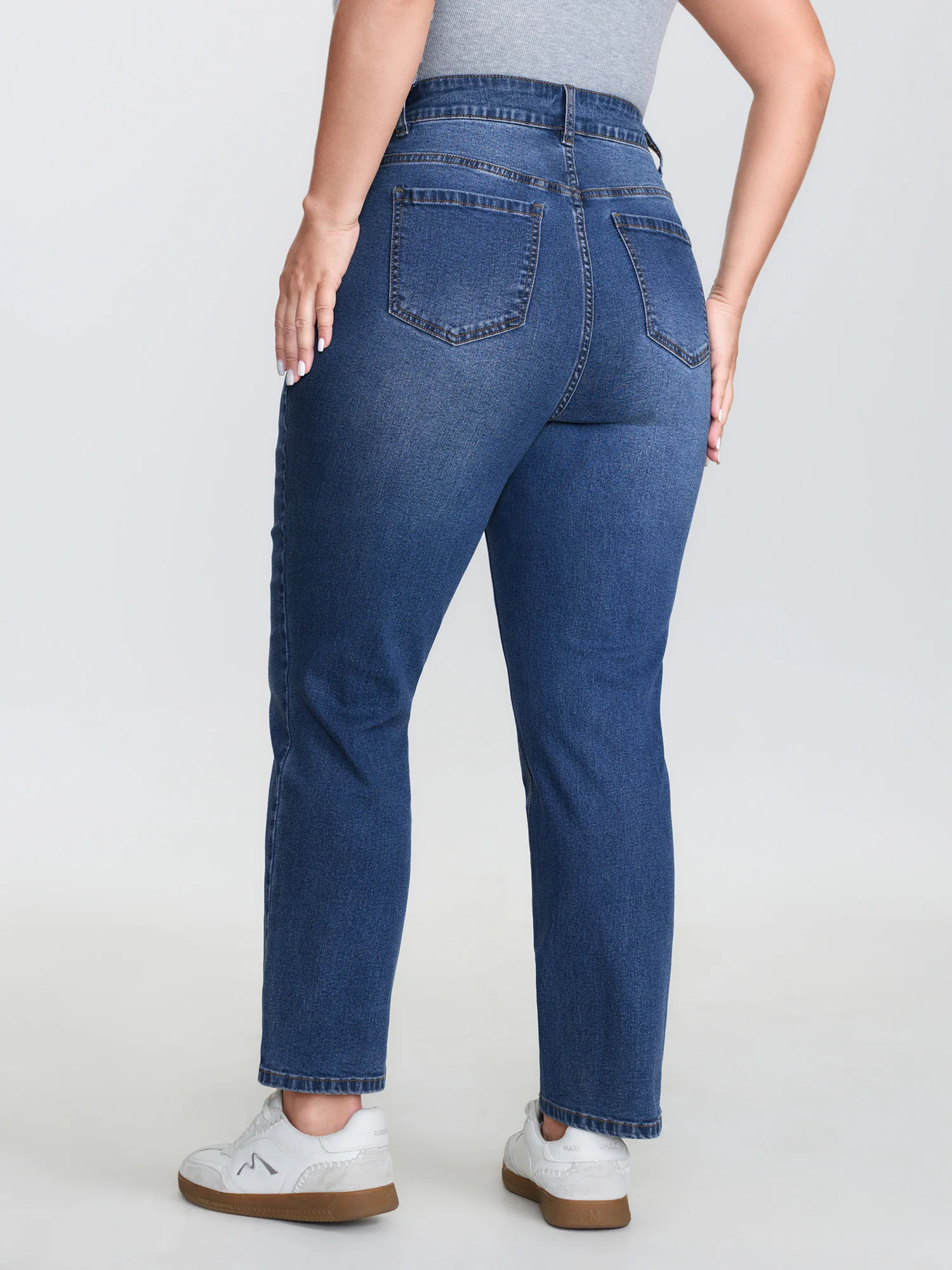 Thigh-Friendly High-Rise Bootcut Cropped Jeans - Image 5