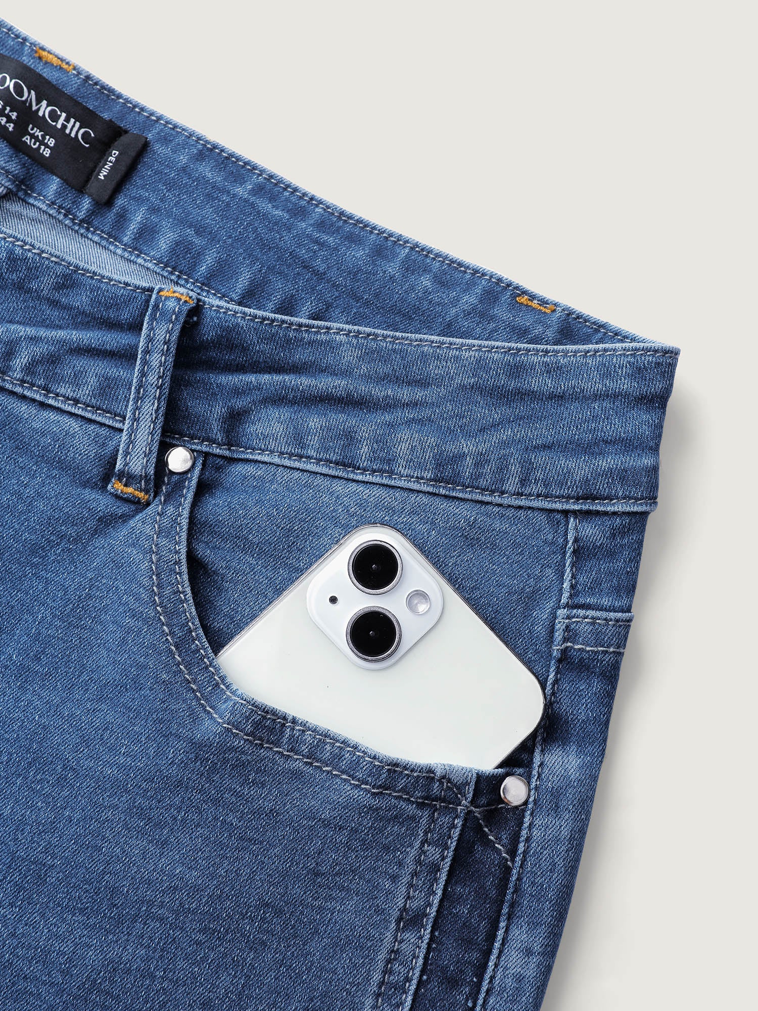 Color Contrast Side Skinny-Fit Jeans - Image 6
