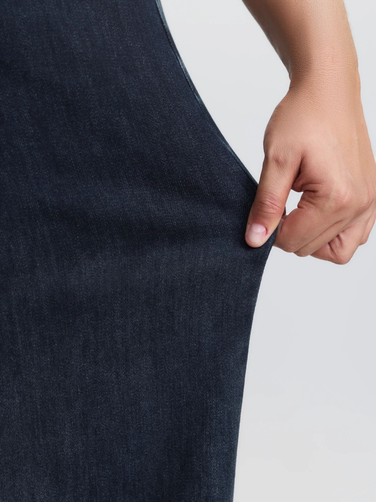 Stretchy Mid Rise Wide Leg Jeans - Image 5