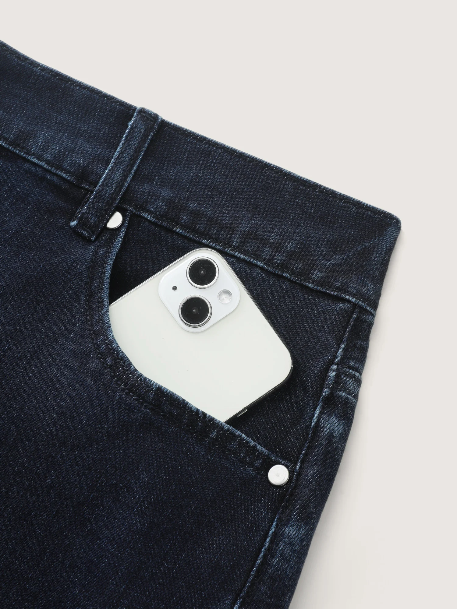 Stretchy Mid Rise Wide Leg Jeans - Image 8