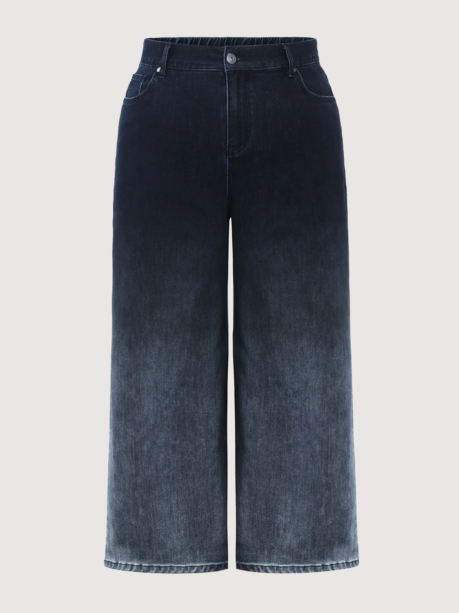 Stretchy Mid Rise Wide Leg Jeans - Image 9