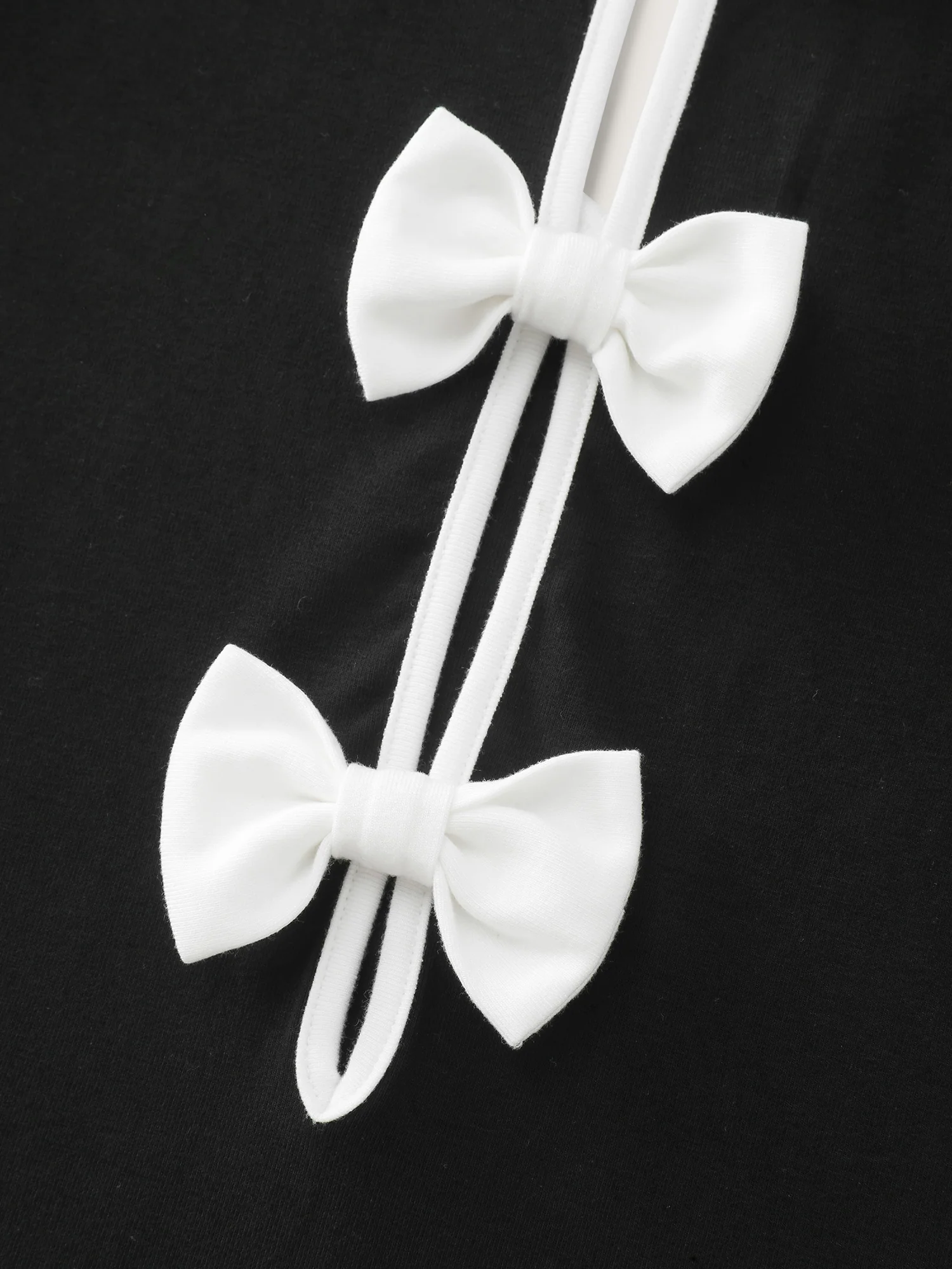 Stretchy Multiple Bow Back Cut-Out Knit Top - Image 6