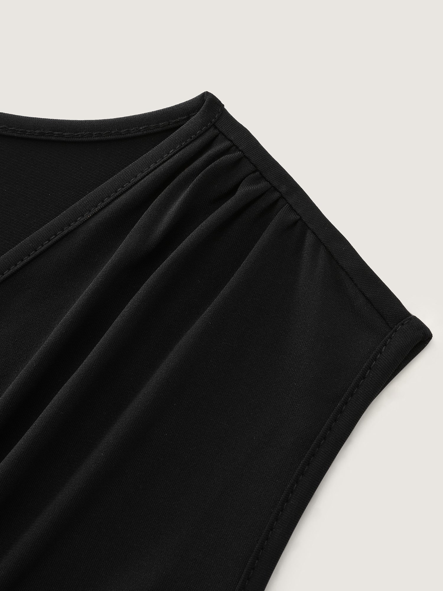 Stretchy Overlap Neckline Solid Tank Top - Image 6
