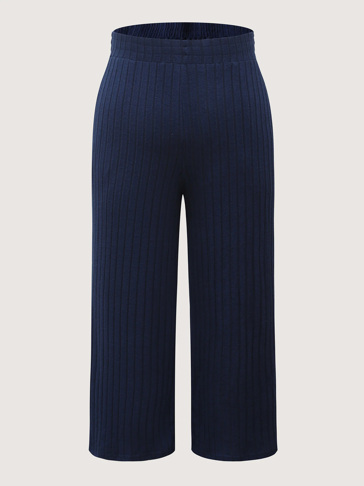 Stretchy Pit Strip Solid Loungewear Set - Image 10