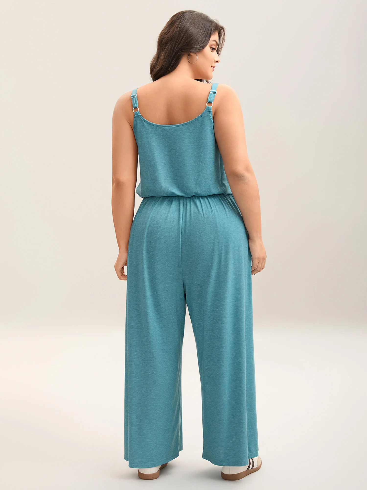 Stretchy Pockets Adjustable Straps Jumpsuit - Image 5