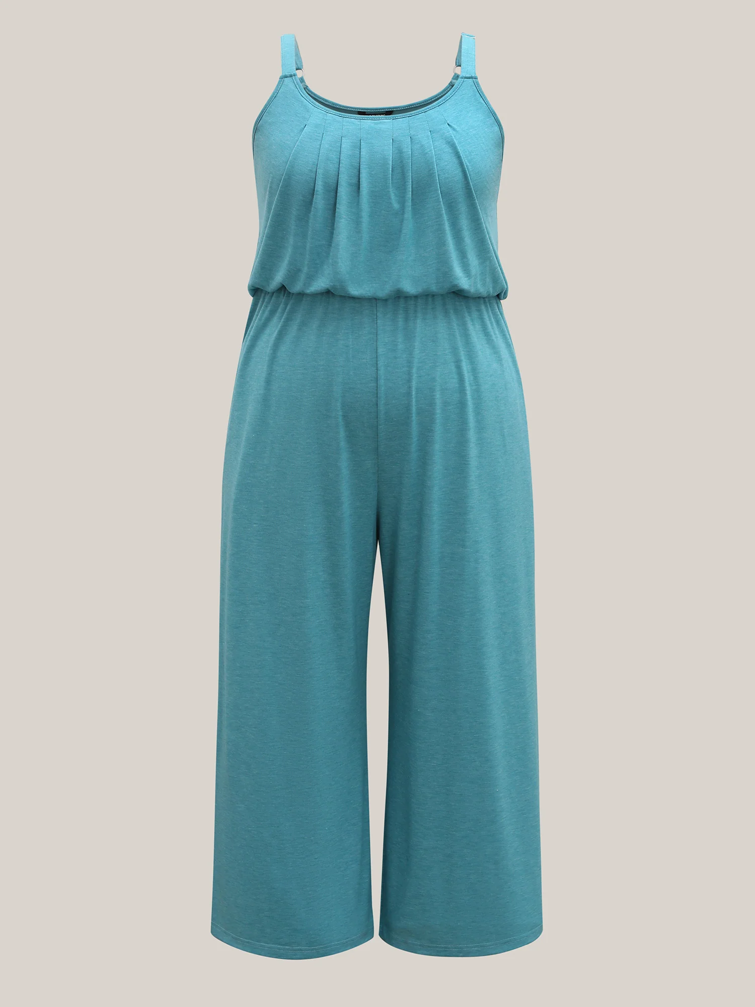 Stretchy Pockets Adjustable Straps Jumpsuit - Image 8