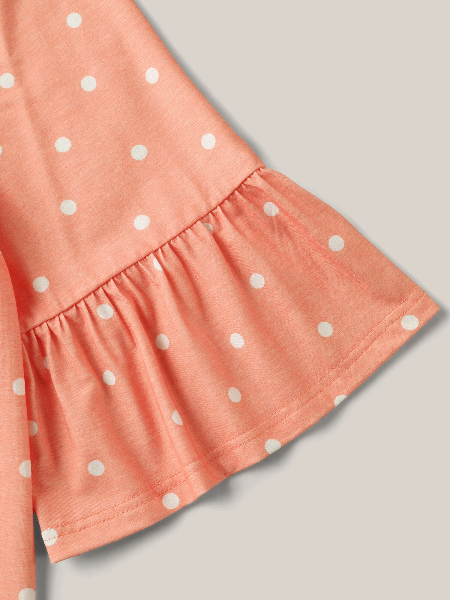 Stretchy Polka Dots Heather Pleated Top - Image 6
