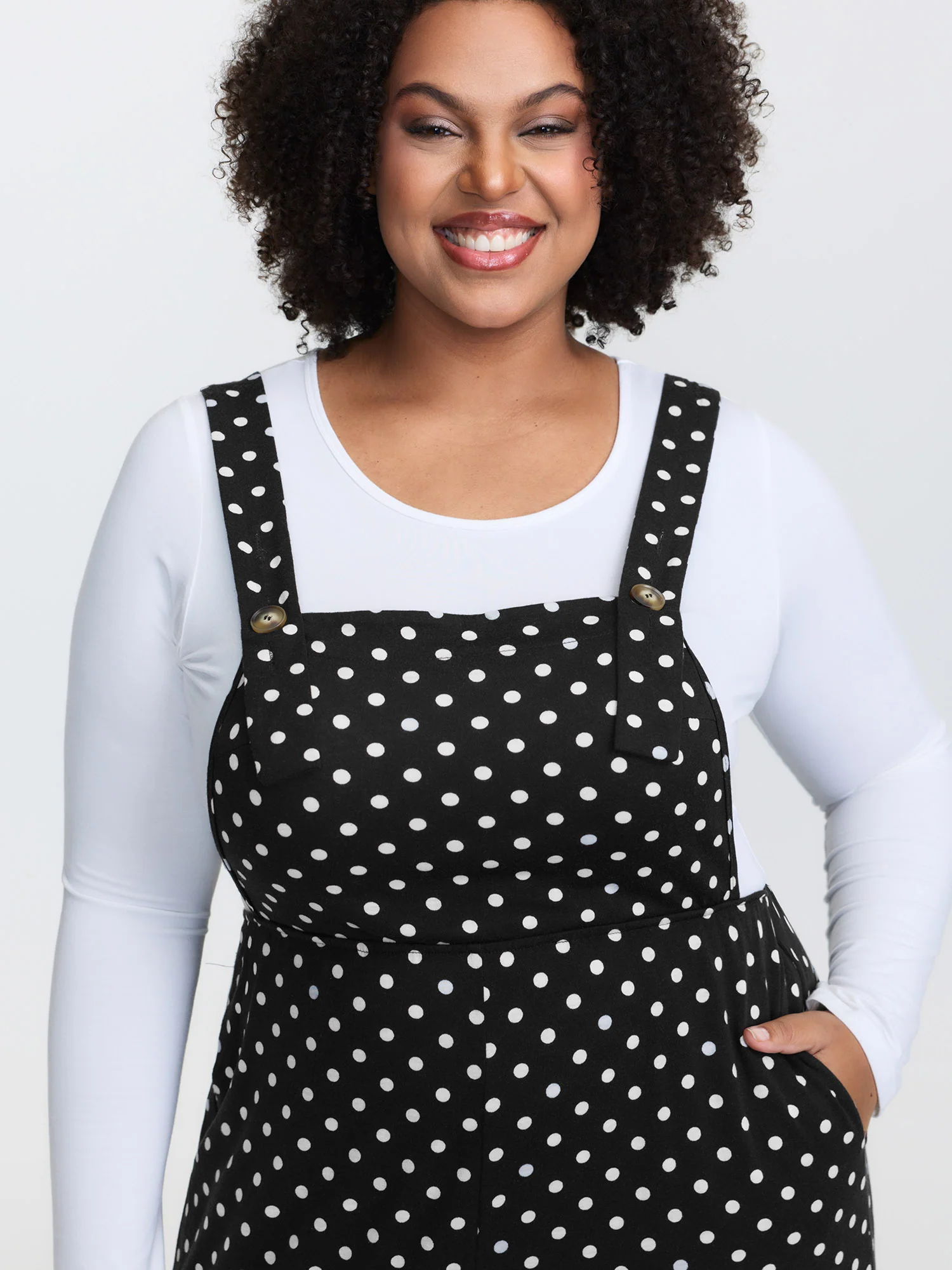 Stretchy Polka Dots Lounge Jumpsuit - Image 2