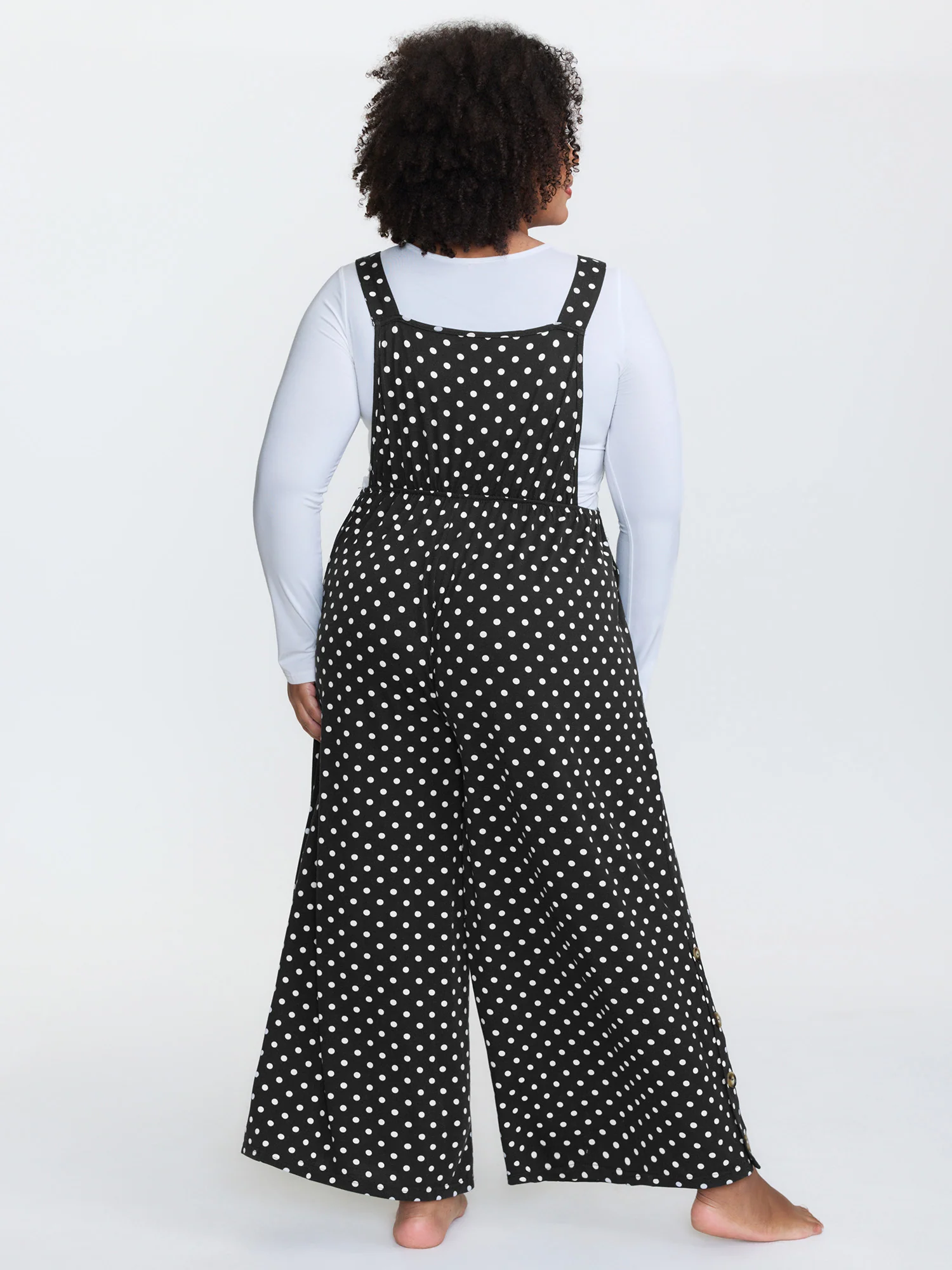 Stretchy Polka Dots Lounge Jumpsuit - Image 5