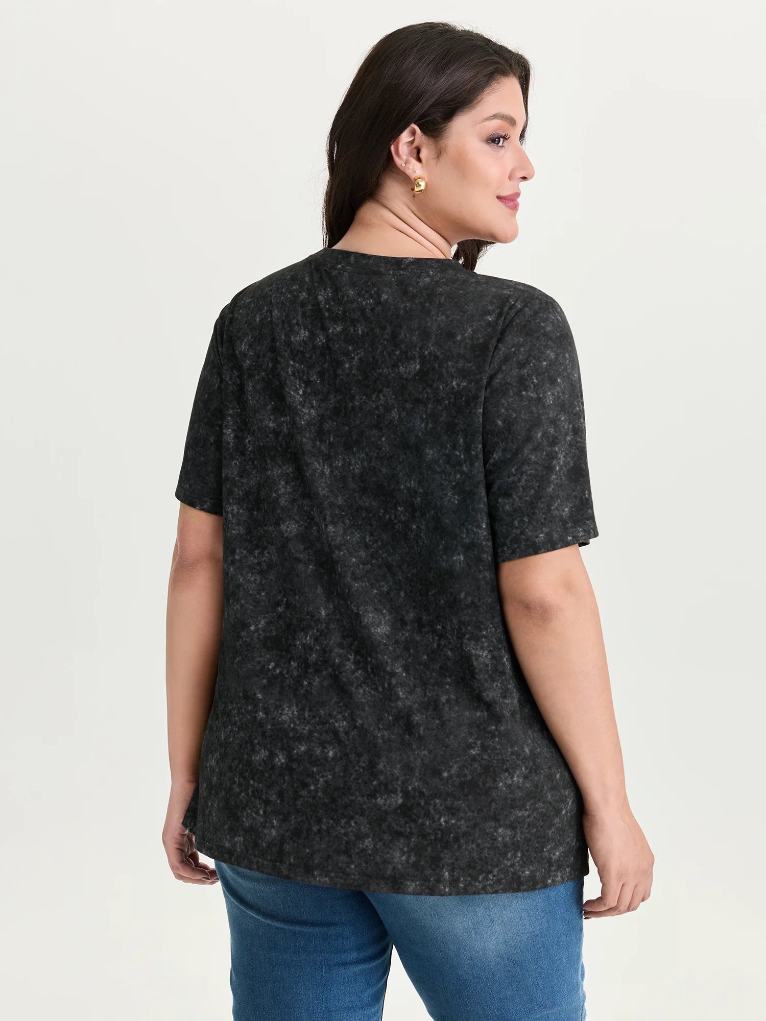 Stretchy Positive Affirmations Cut-Out T-Shirt - Image 5