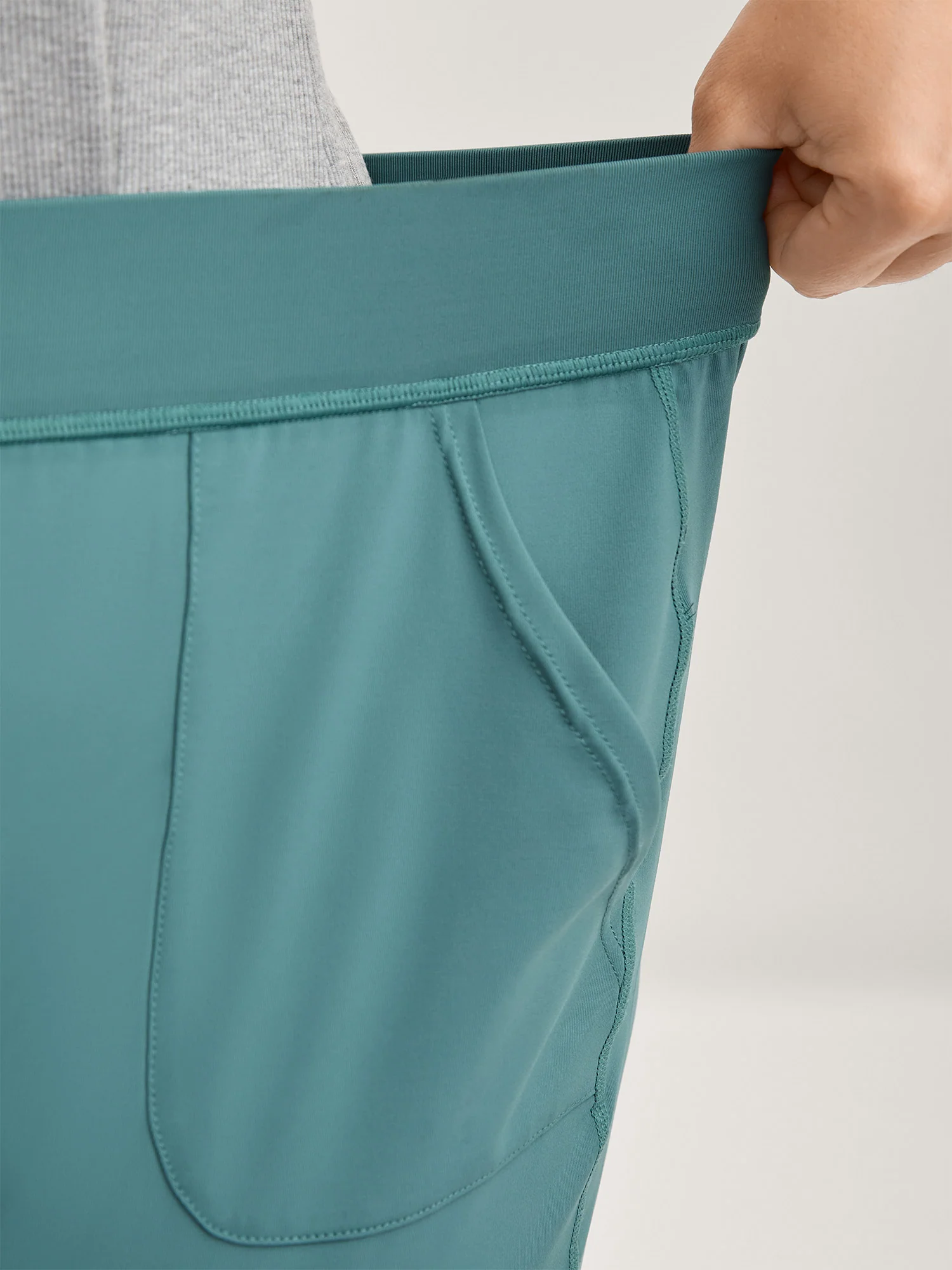 Stretchy Pull-On Straight-Leg Pants - Image 3