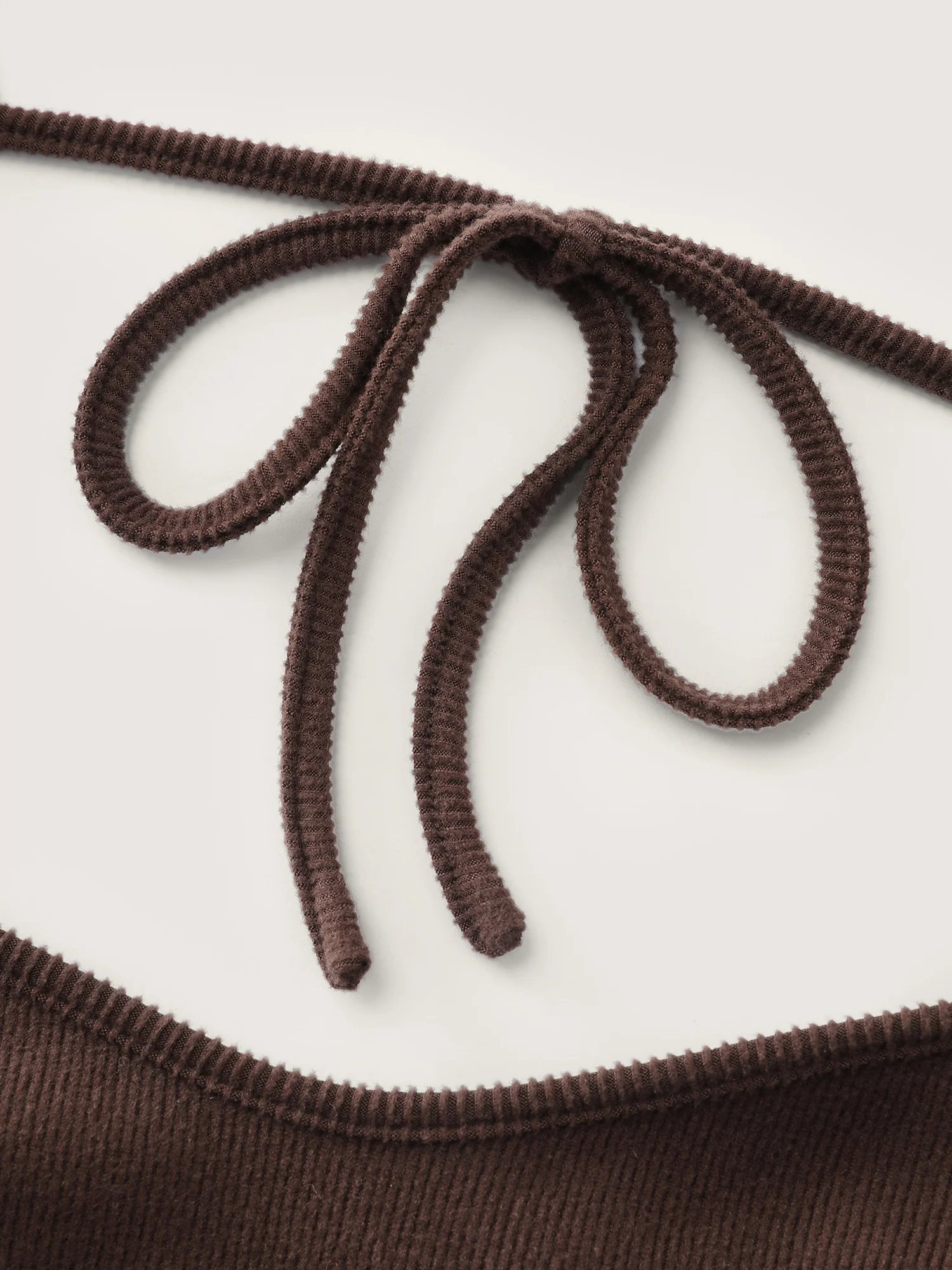 Stretchy Ribbed Luxe Back-Tie Knit Top - Image 5