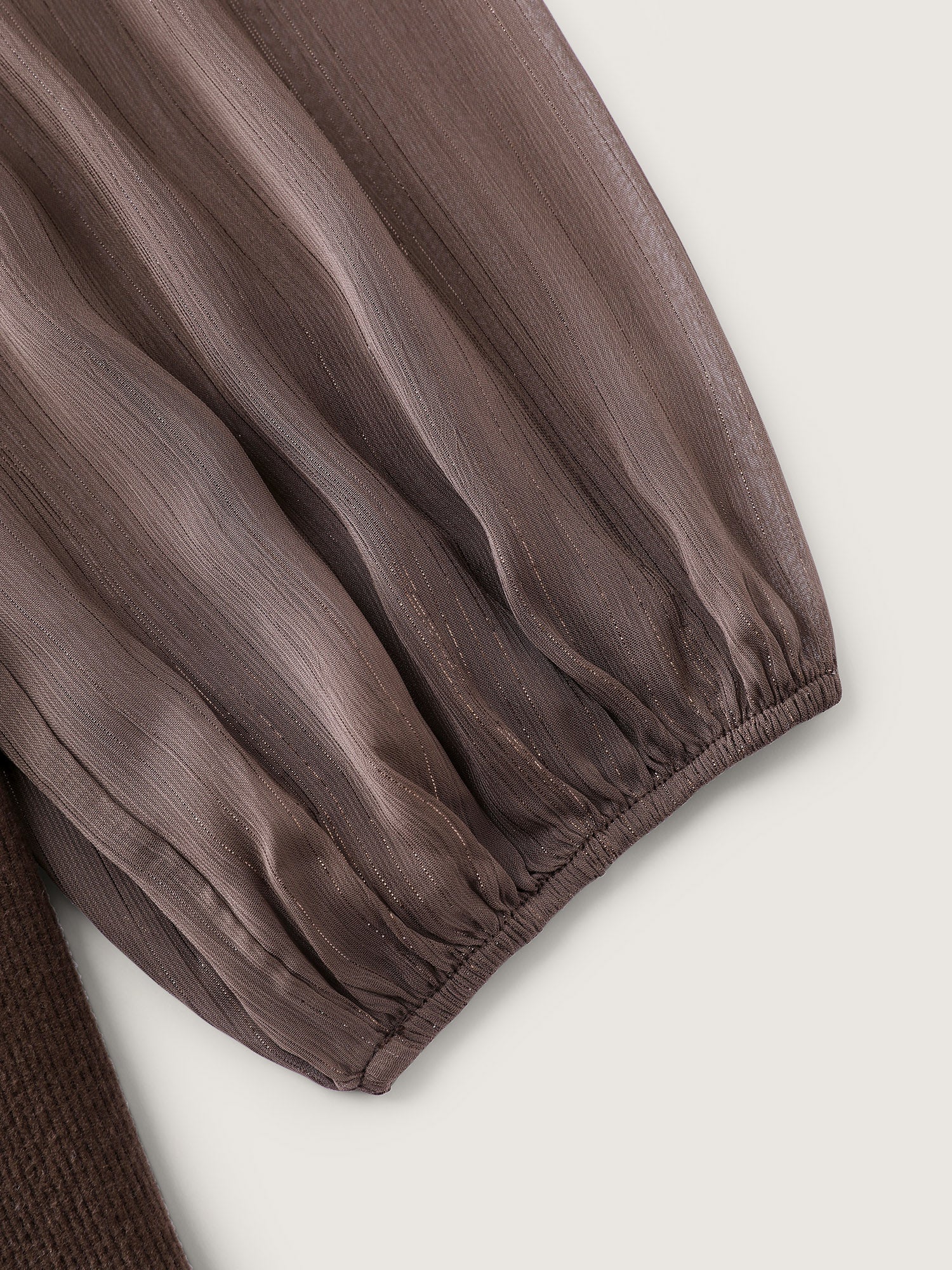 Stretchy Ribbed Luxe Back-Tie Knit Top - Image 6