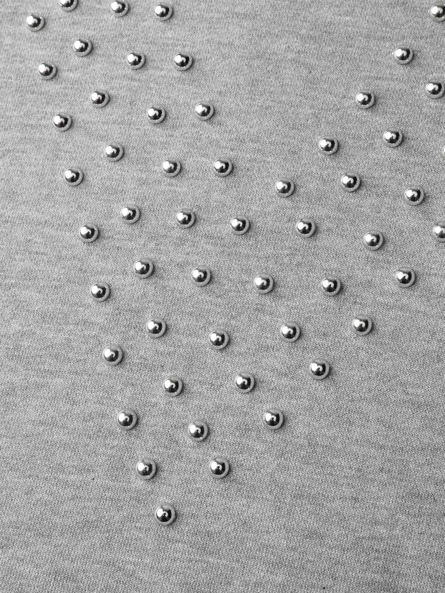 Stretchy Rivet Detail Round Neck Sweatshirt - Image 6