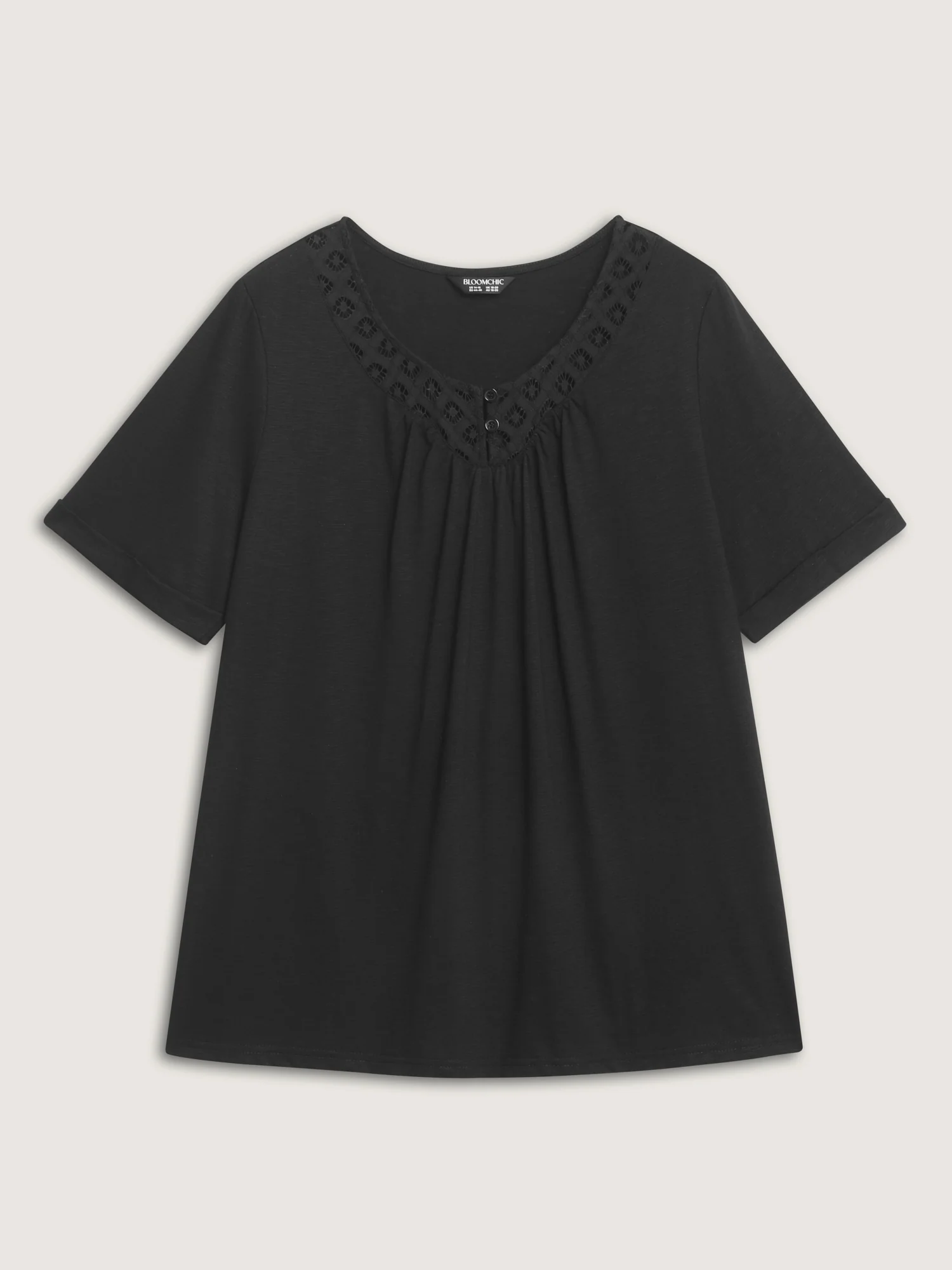 Stretchy Round Neck Plain Knit Top - Image 8