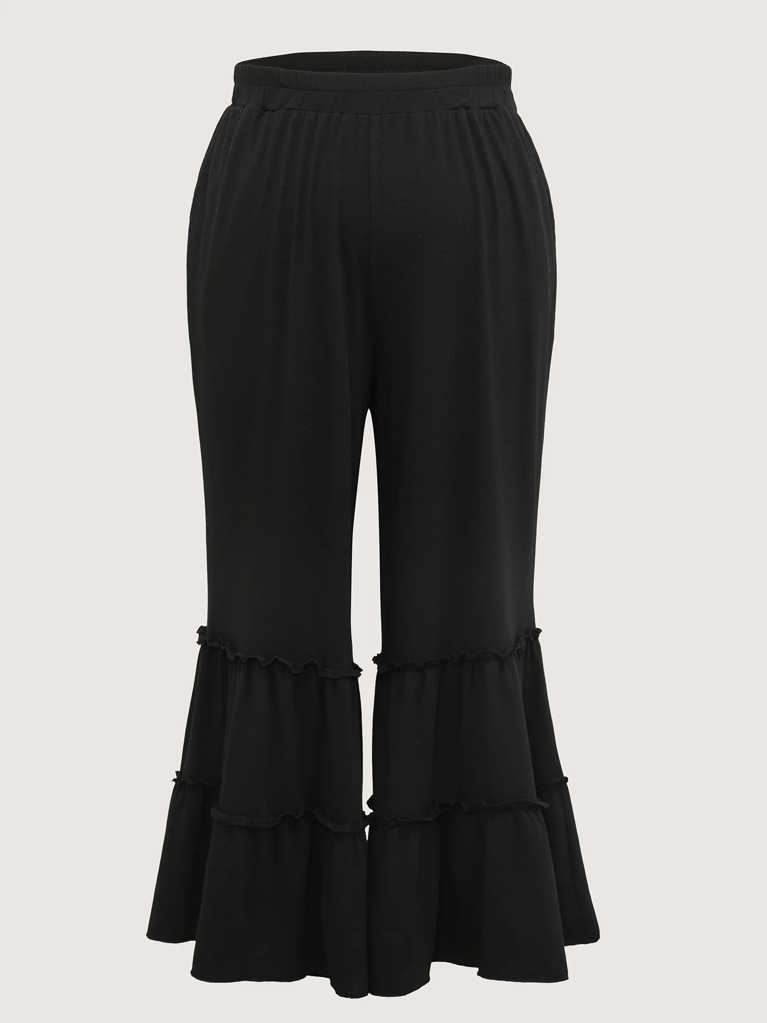 Stretchy Ruffled Hem Tiered Pants - Image 9