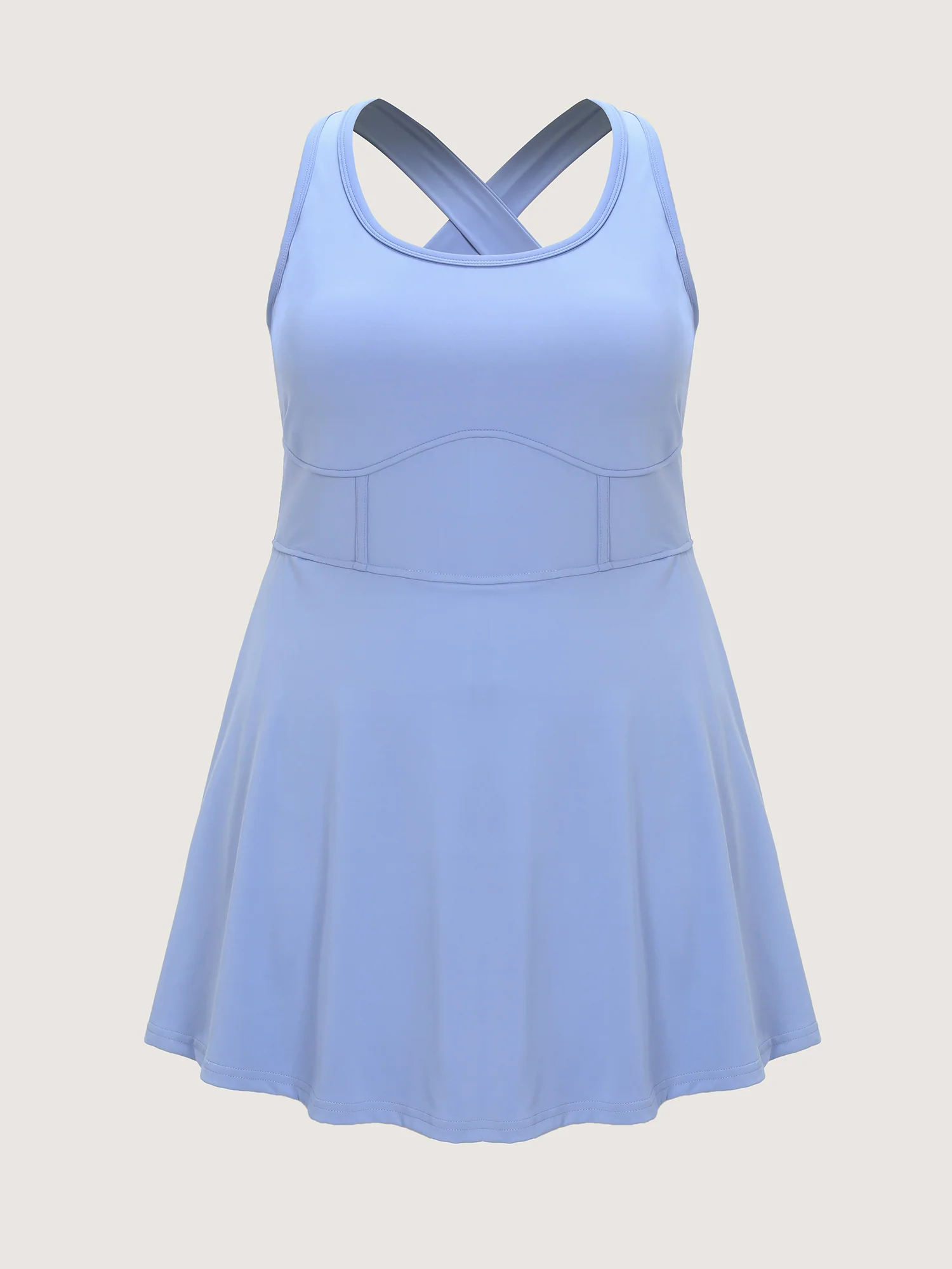 Stretchy Sculpted Fit And Flare Pocket Mini Dress - Image 9