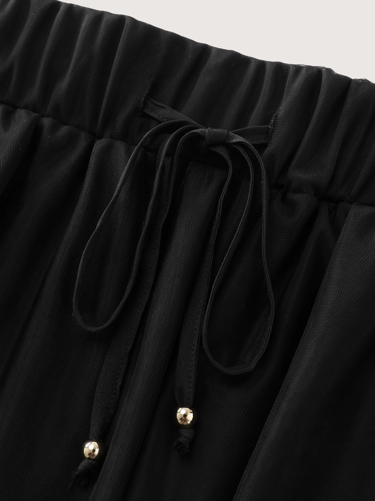 Stretchy Sheer Drawstring Waist Maxi Dress - Image 6