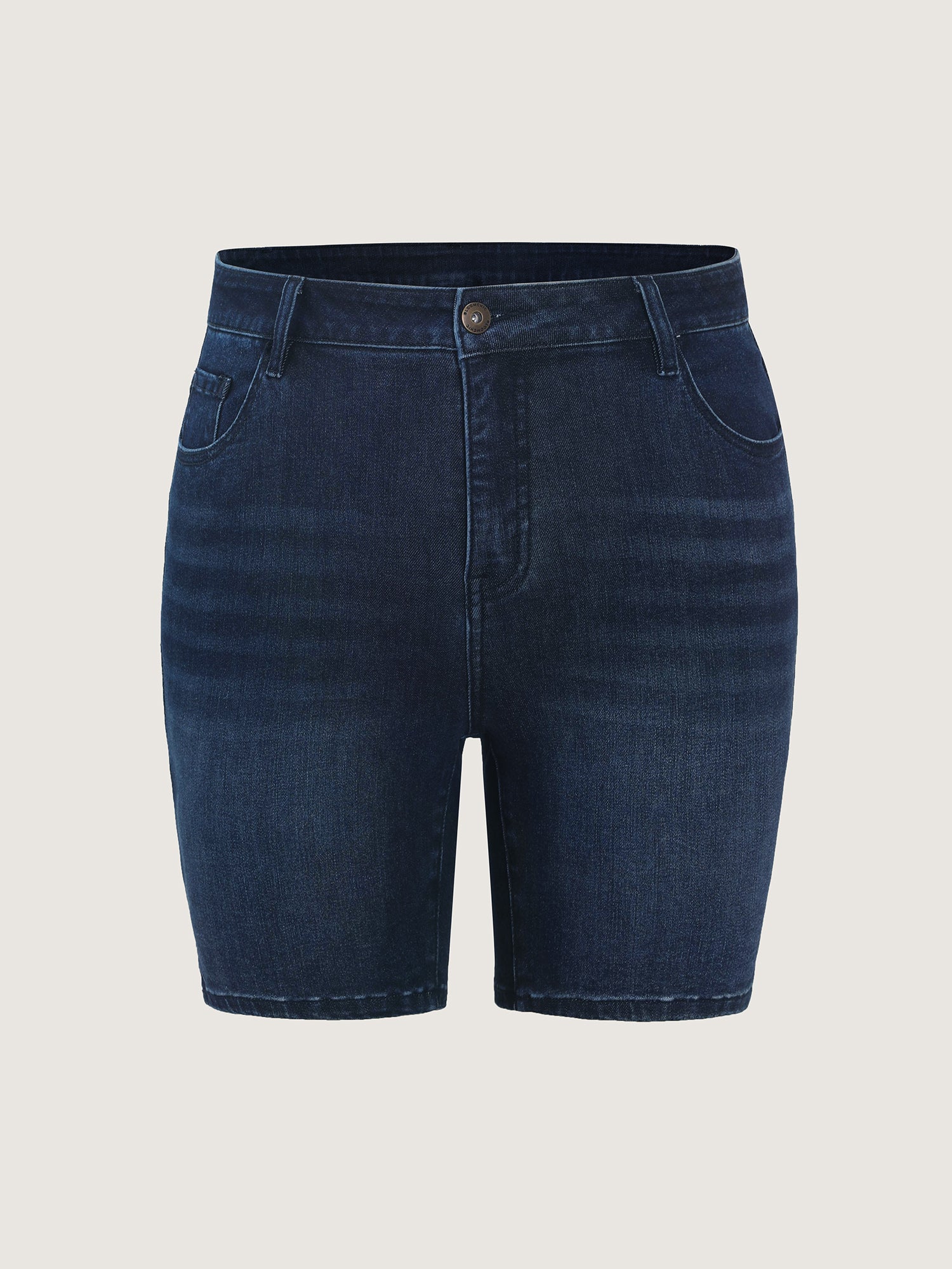 Stretchy Skinny-Fit Denim Shorts - Image 8