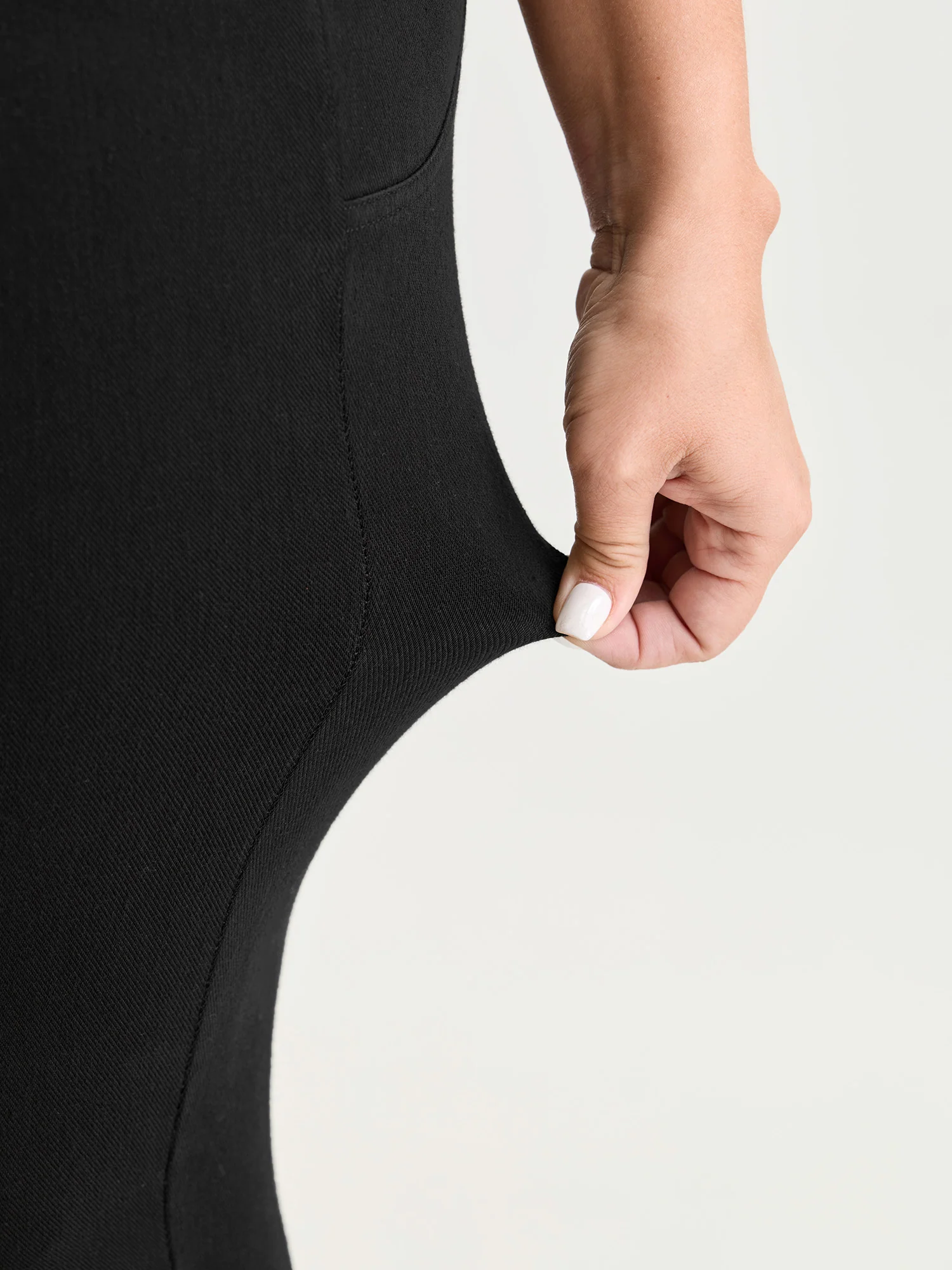 Stretchy Skinny-Fit Overlap Waist Jeans - Image 5
