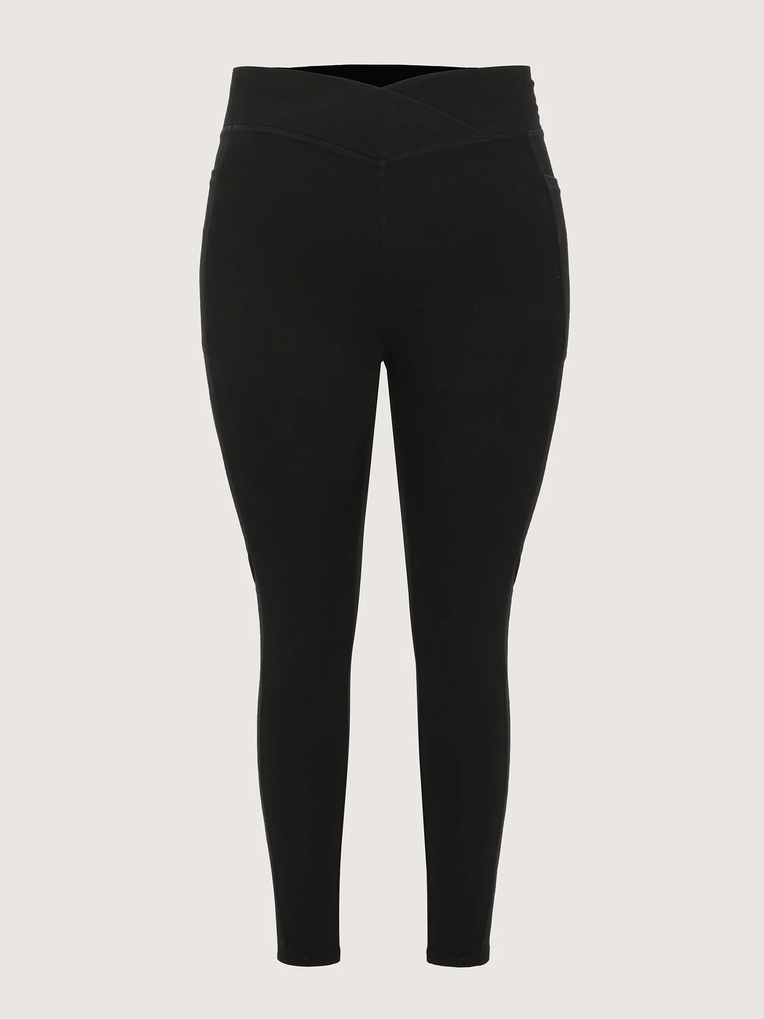 Stretchy Skinny-Fit Overlap Waist Jeans - Image 9