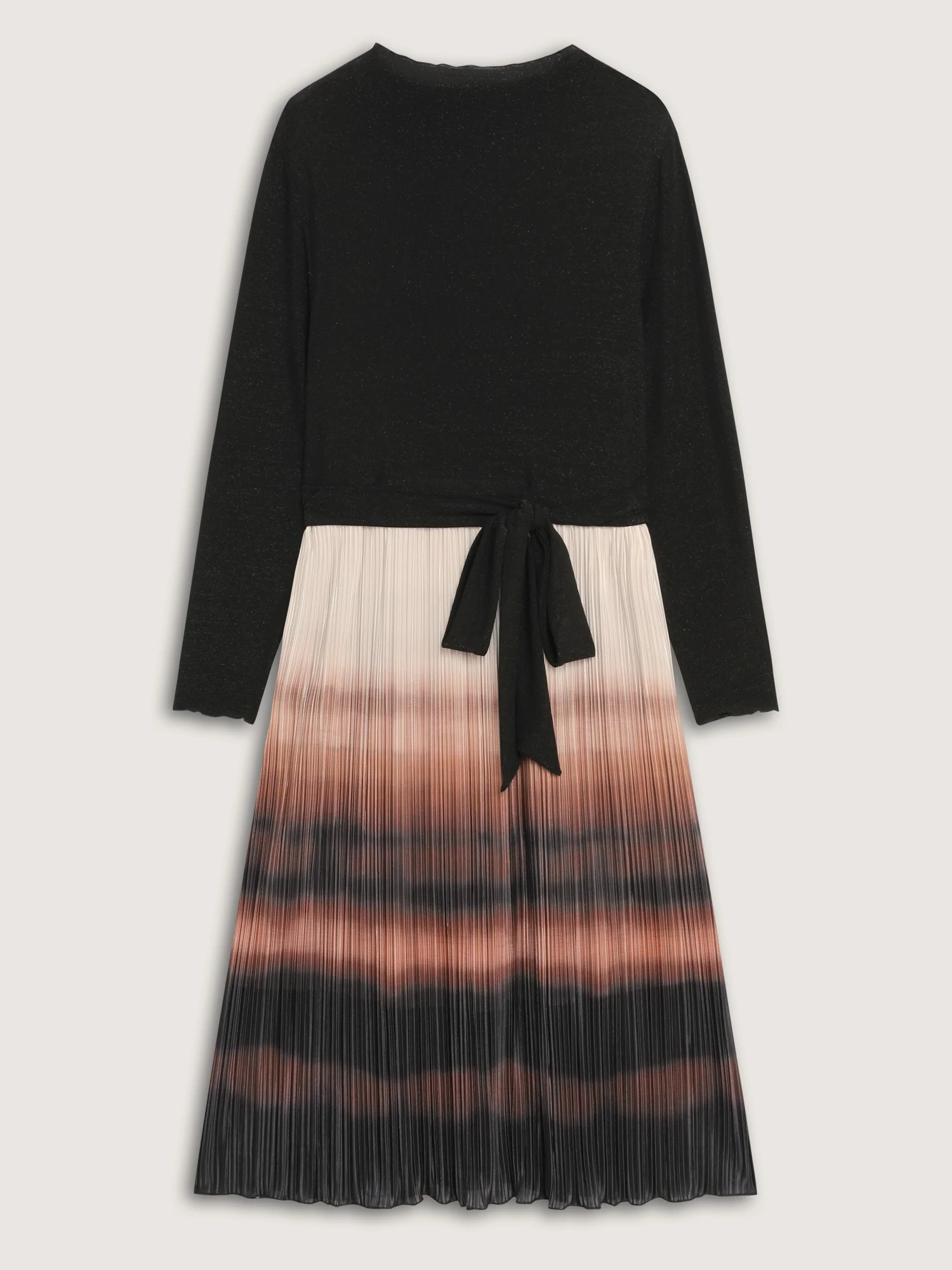 Stretchy Slit Sleeve Waist-Tie Maxi Dress - Image 8