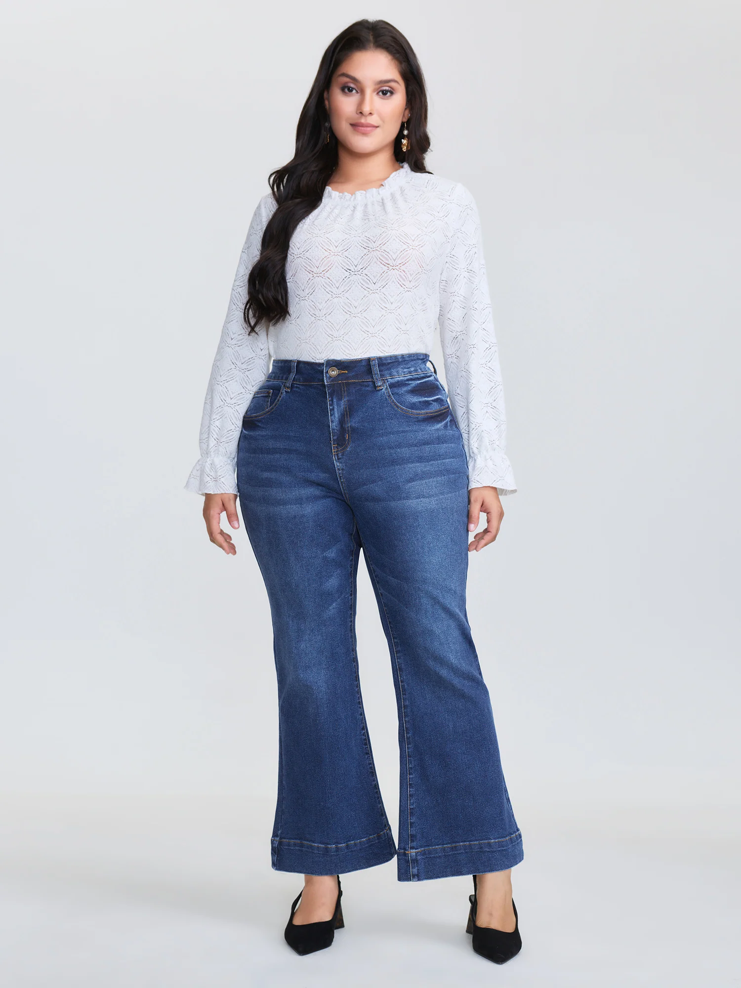 Stretchy Soft Bootcut Jeans - Image 2