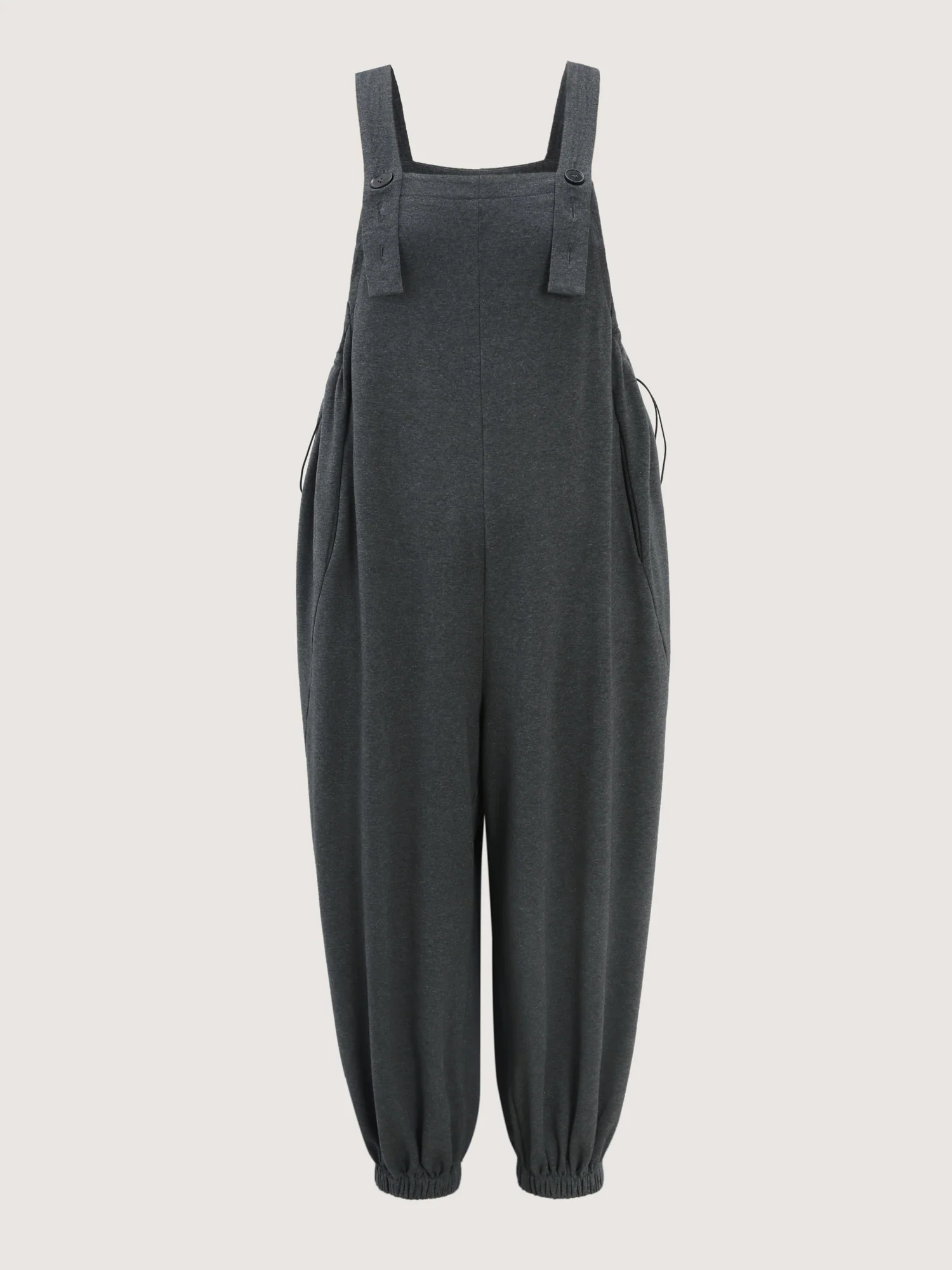 Stretchy Solid Adjustable Overall Jumpsuit - Image 6