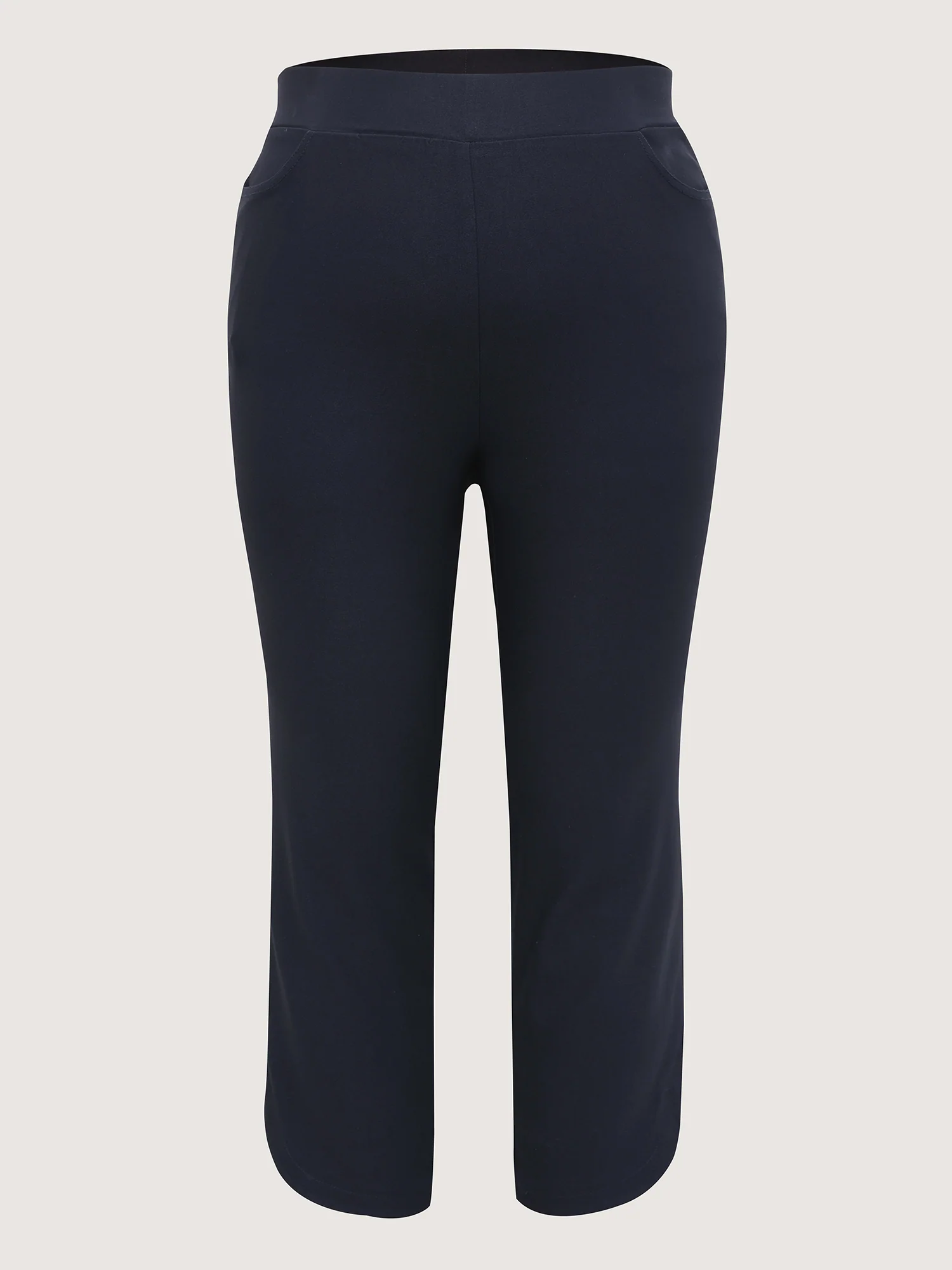 Stretchy Split Hem Cropped Pants - Image 7