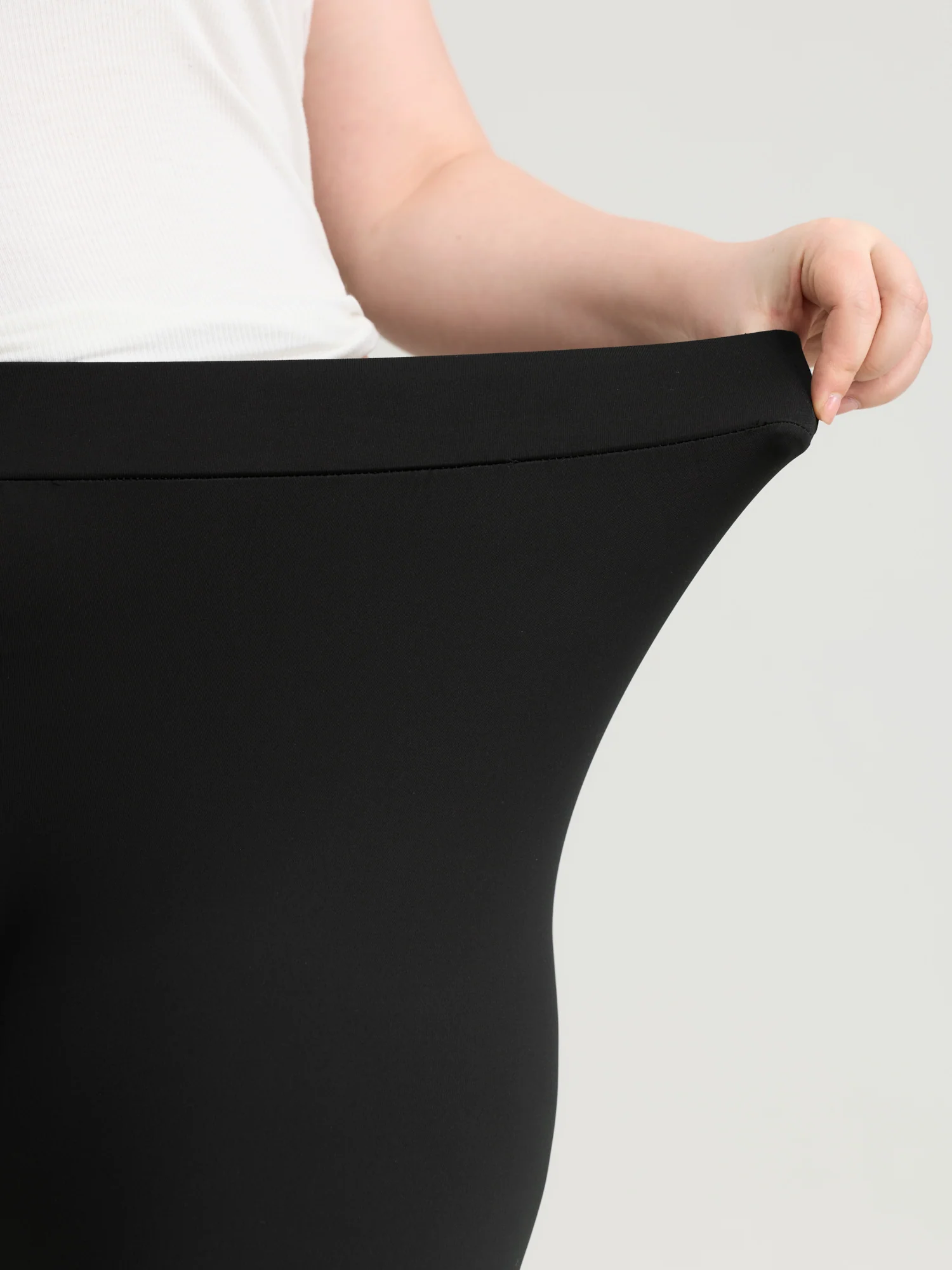 Stretchy Split Tie Hem Leggings - Image 3