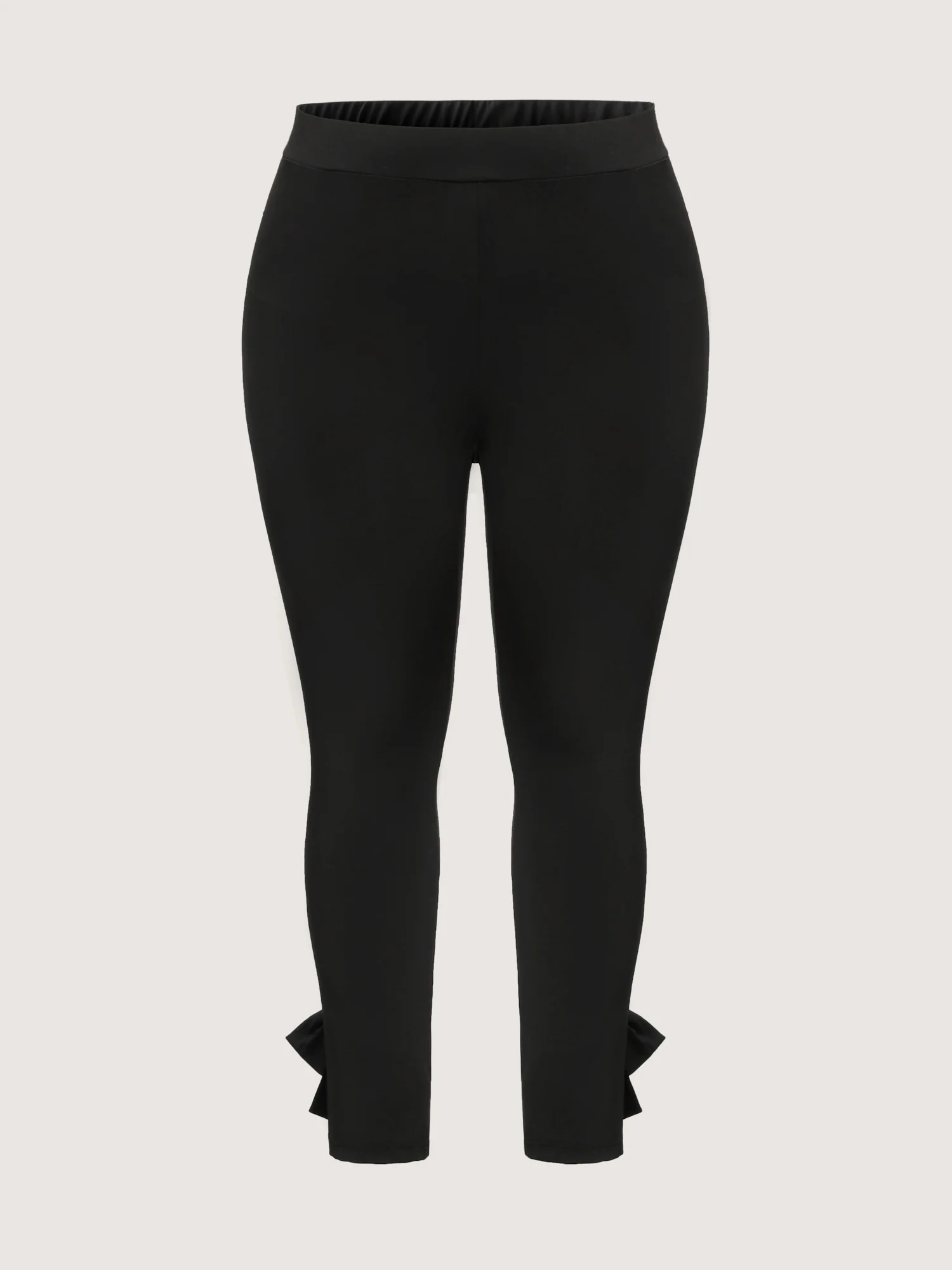 Stretchy Split Tie Hem Leggings - Image 9