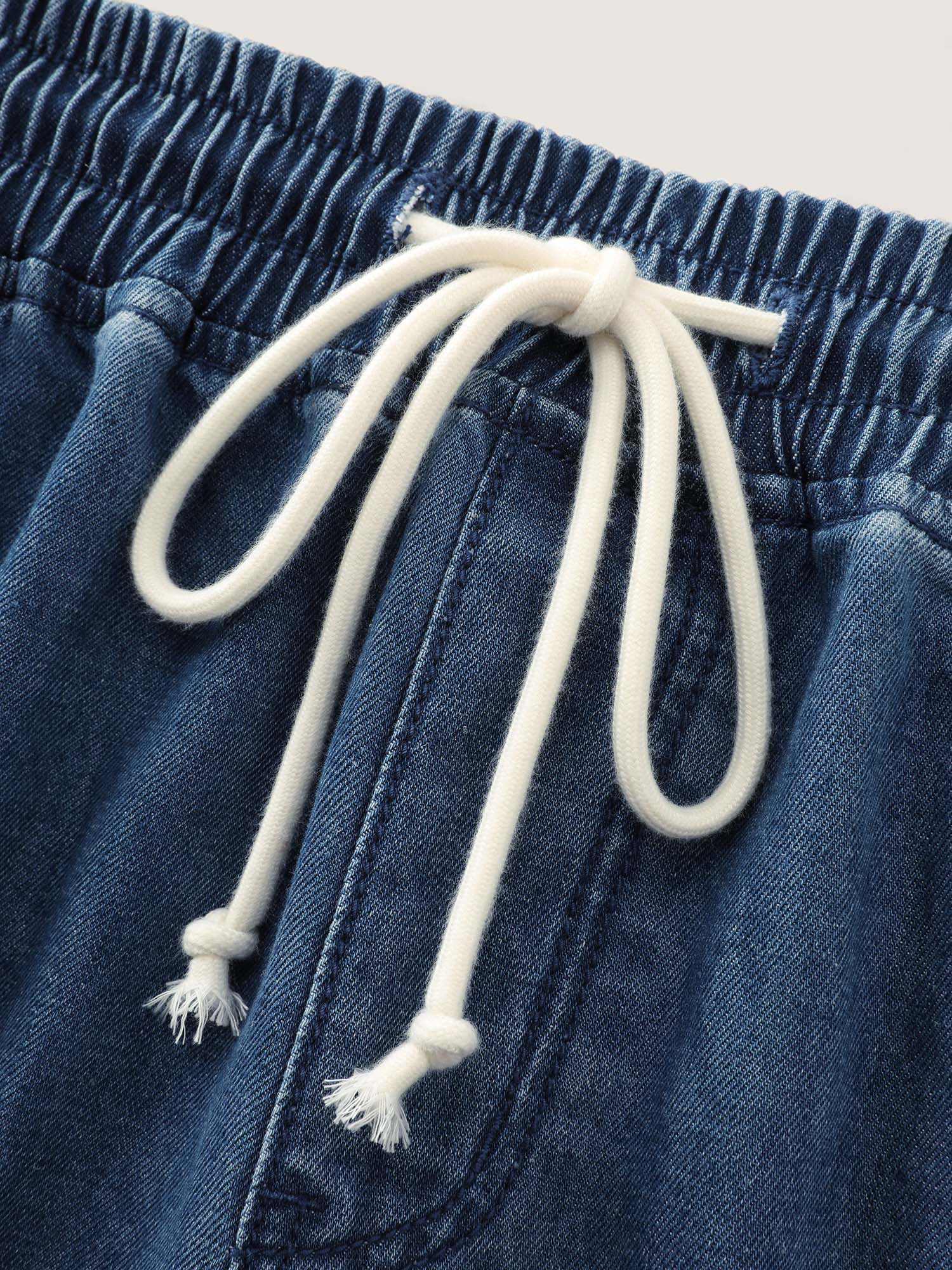 Stretchy Straight-Fit Denim Mini Skirt - Image 7