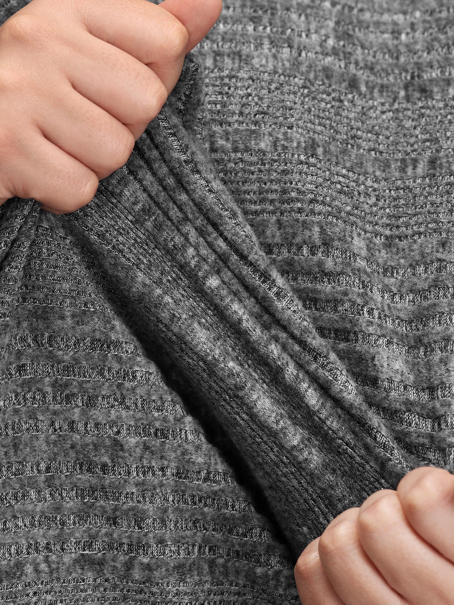 Stretchy Stripe Knit Raglan Sleeve Sweatshirt - Image 4