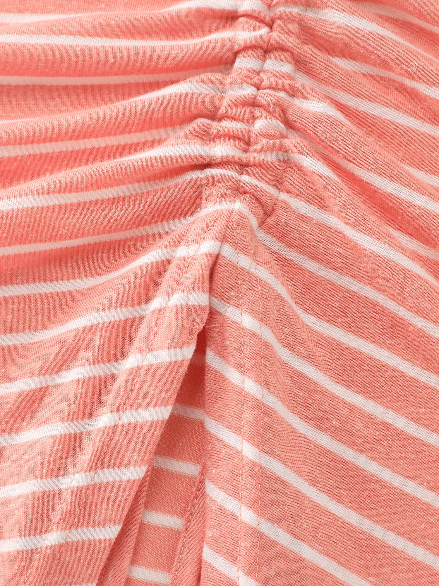 Stretchy Striped Back Drawstring T-Shirt - Image 7