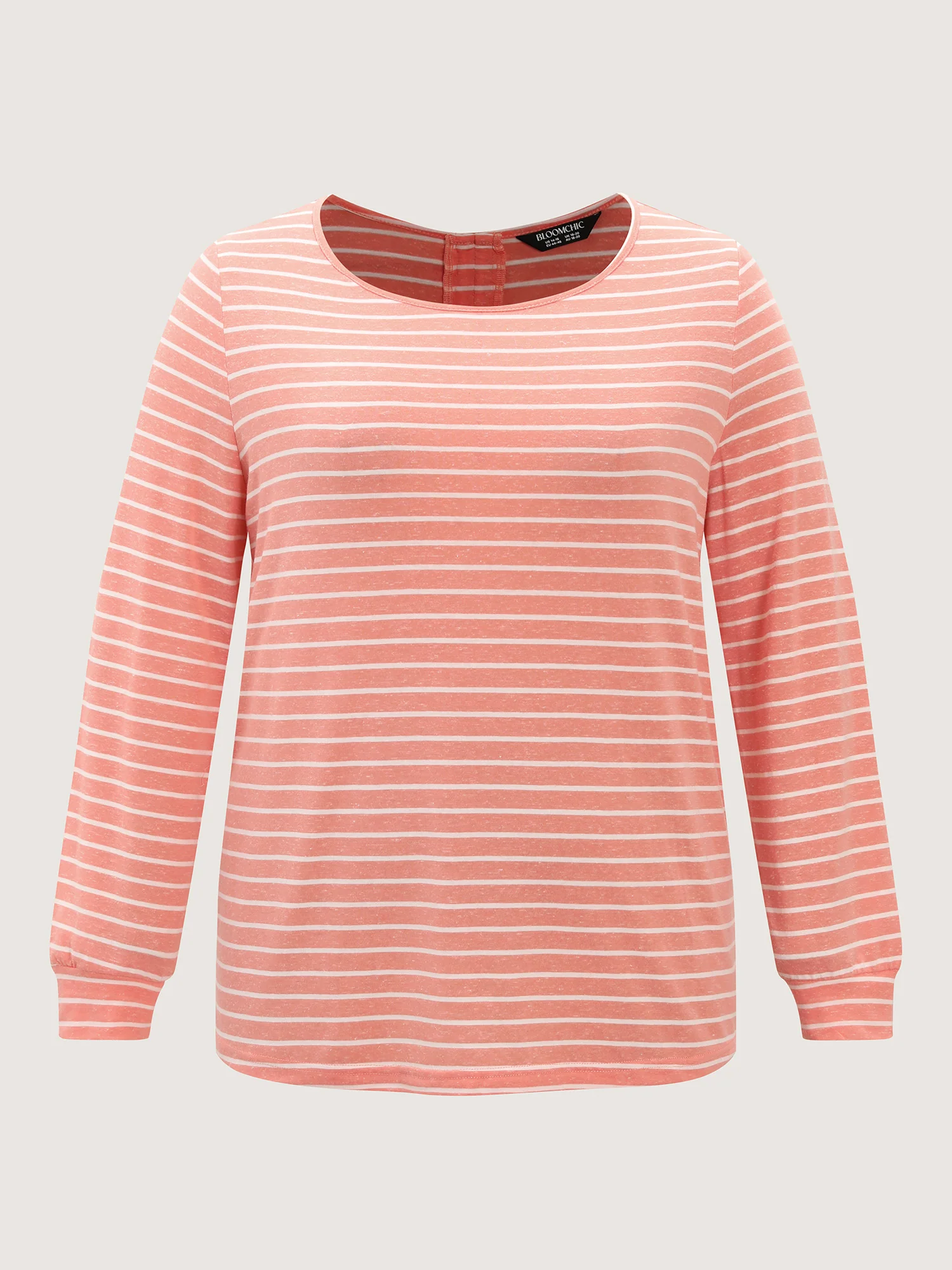 Stretchy Striped Back Drawstring T-Shirt - Image 9