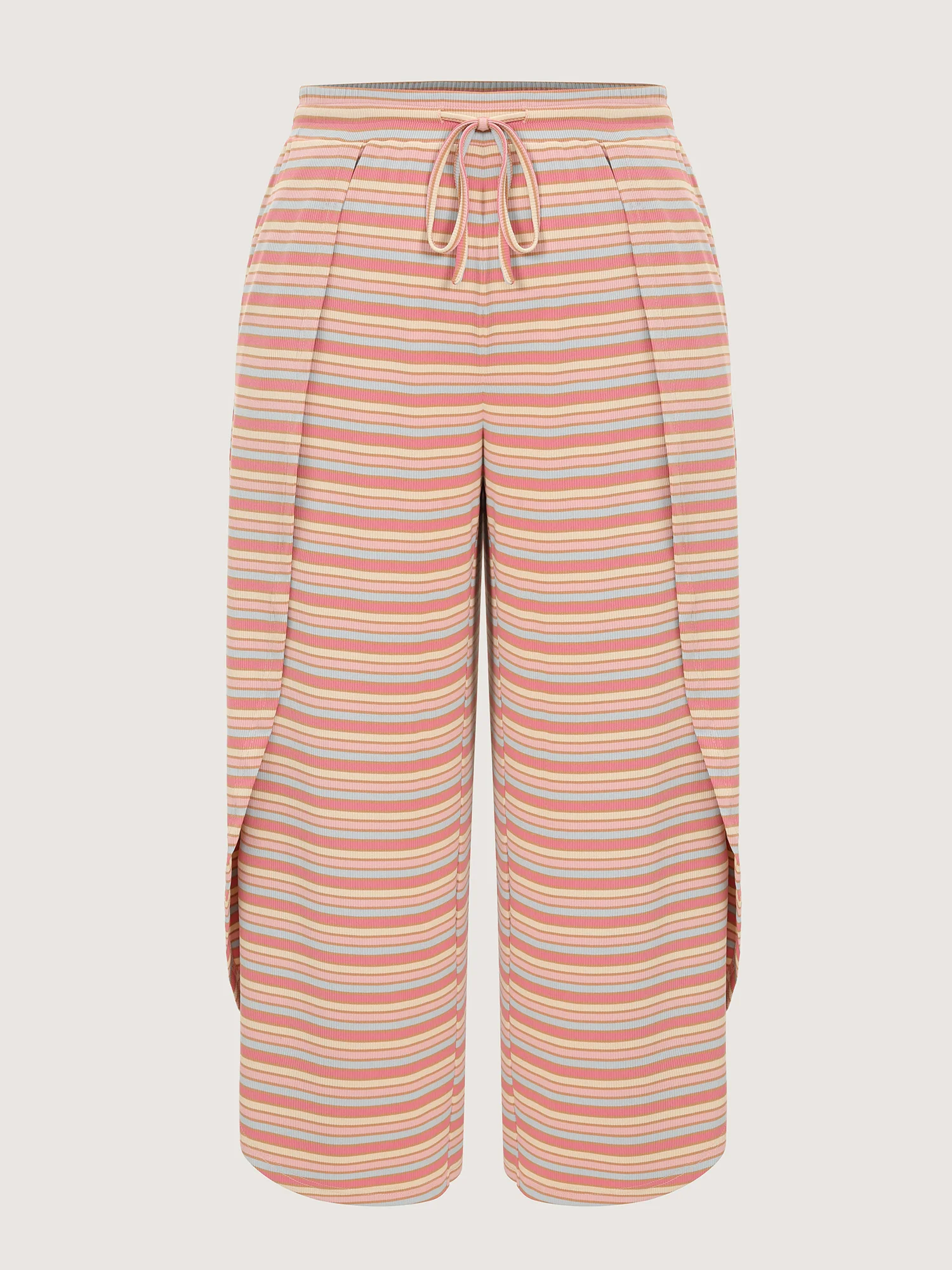Stretchy Striped Petal Hem Pants - Image 9