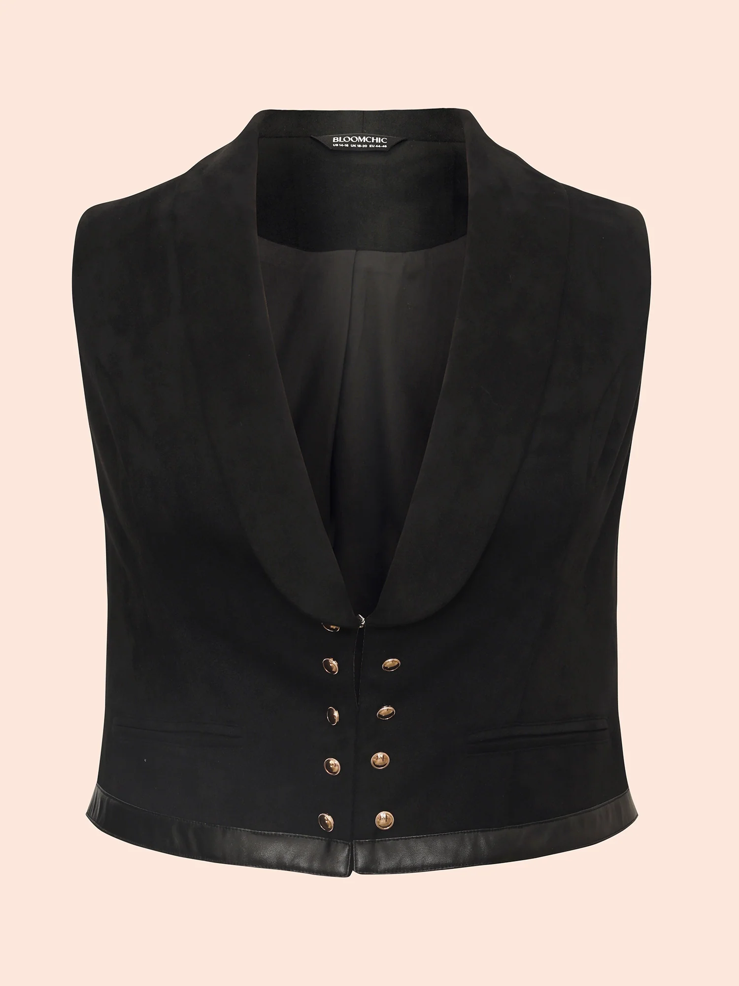 Stretchy Suede Waist Cinching Vest - Image 8