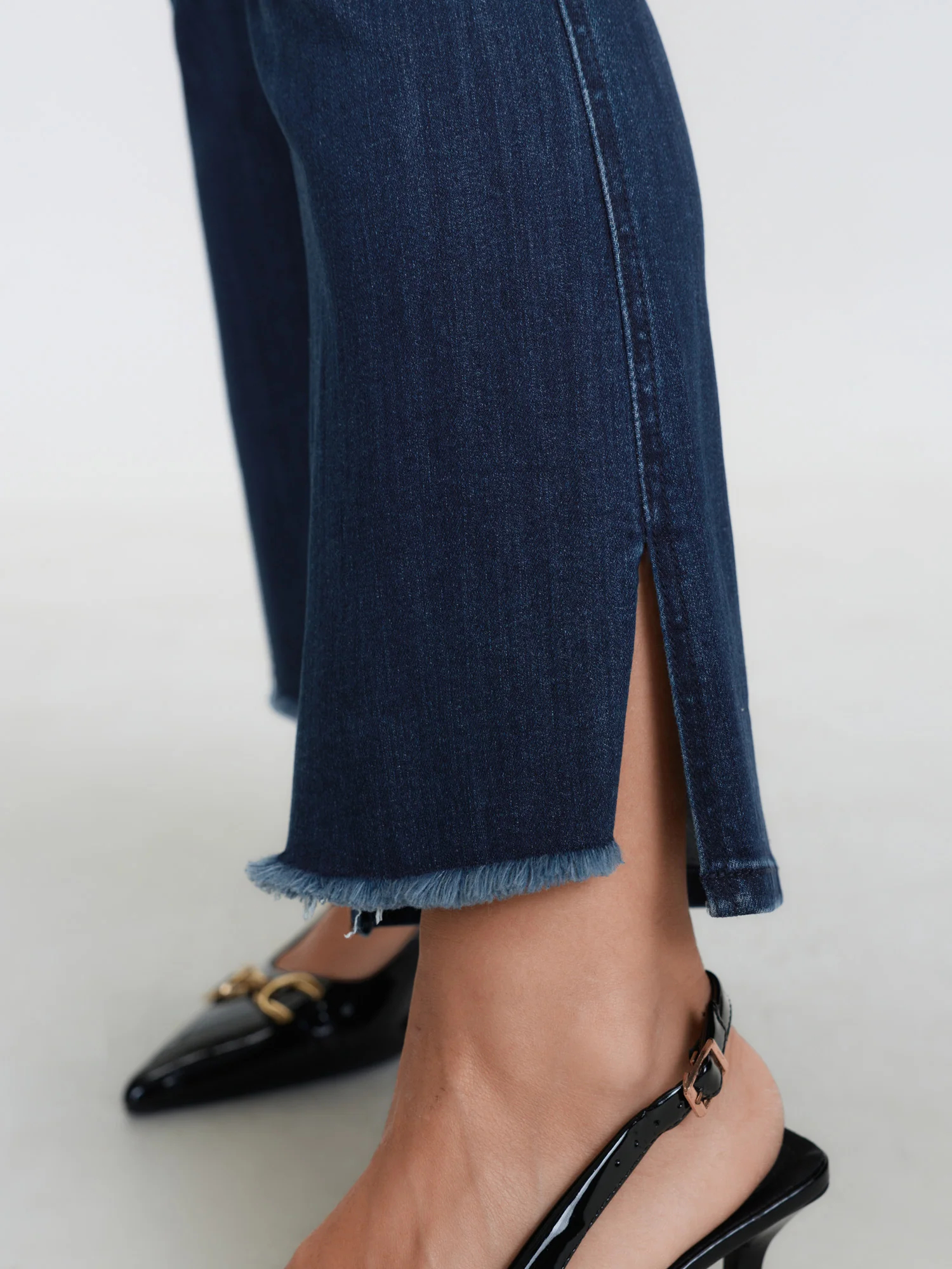 Supersoft Thigh Friendly Ripped Hem Flare Jeans - Image 5